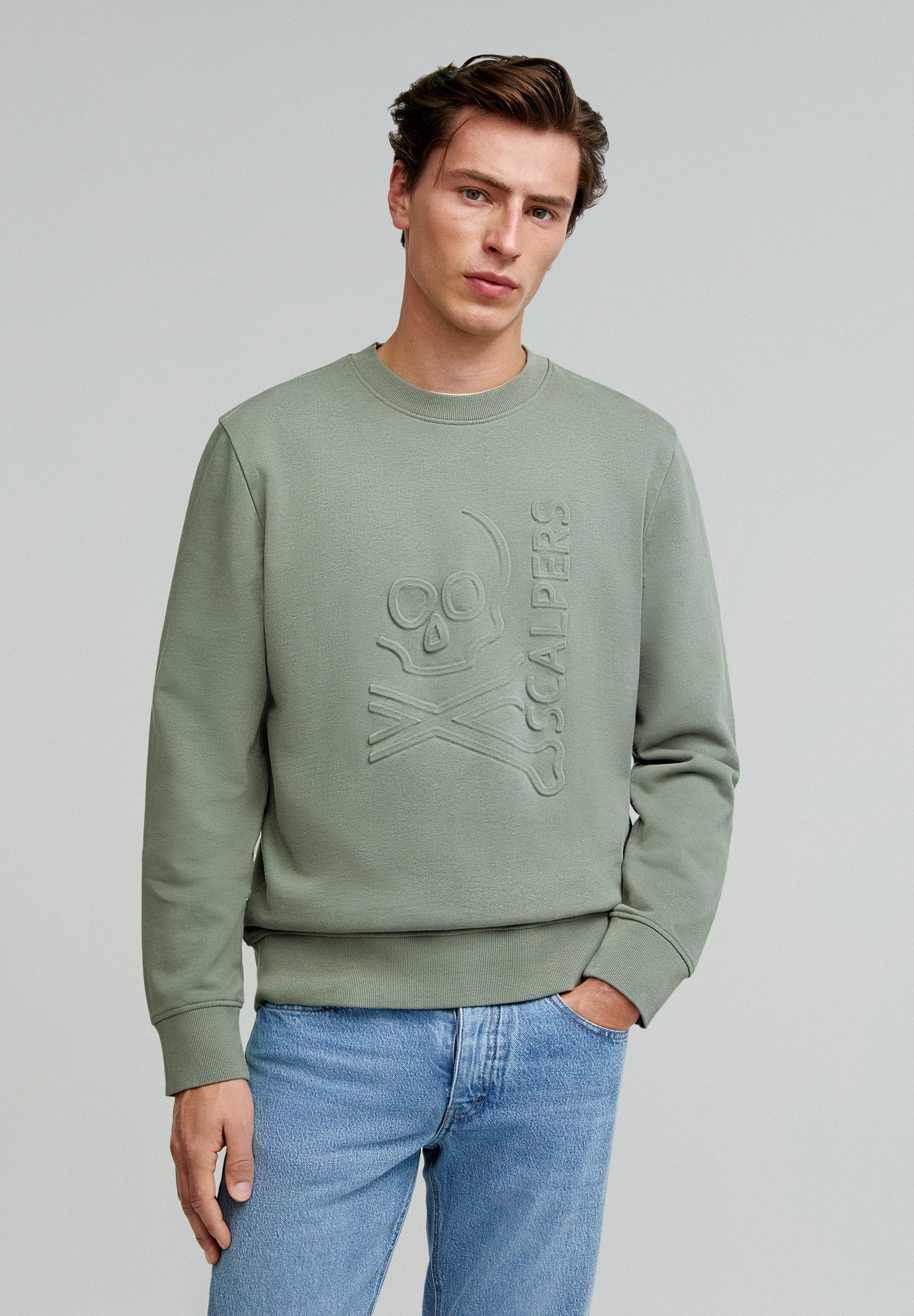 SWEATSHIRT WITH RELIEF LOGO