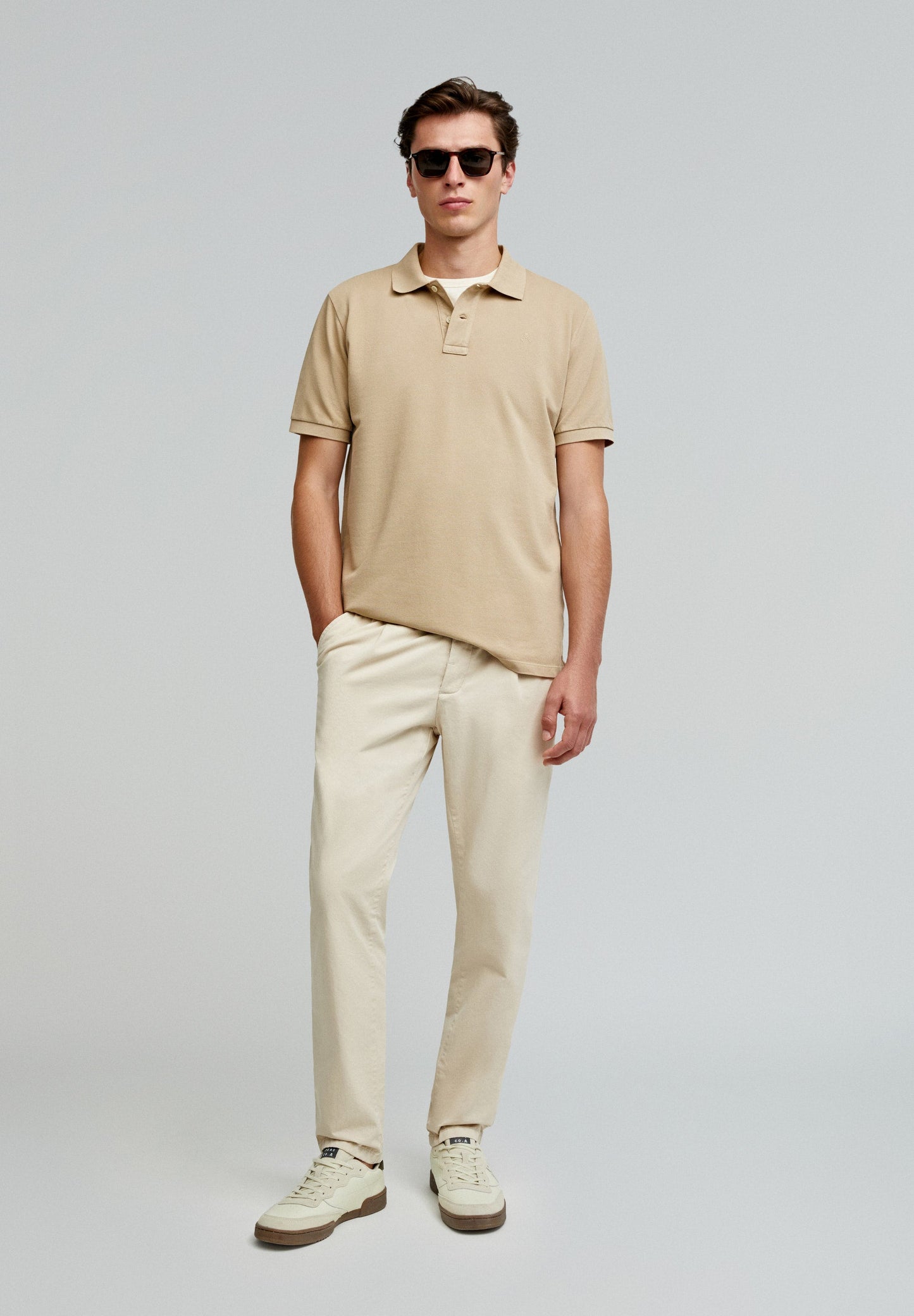 BASIC POLO SHIRT WITH SKULL DETAIL