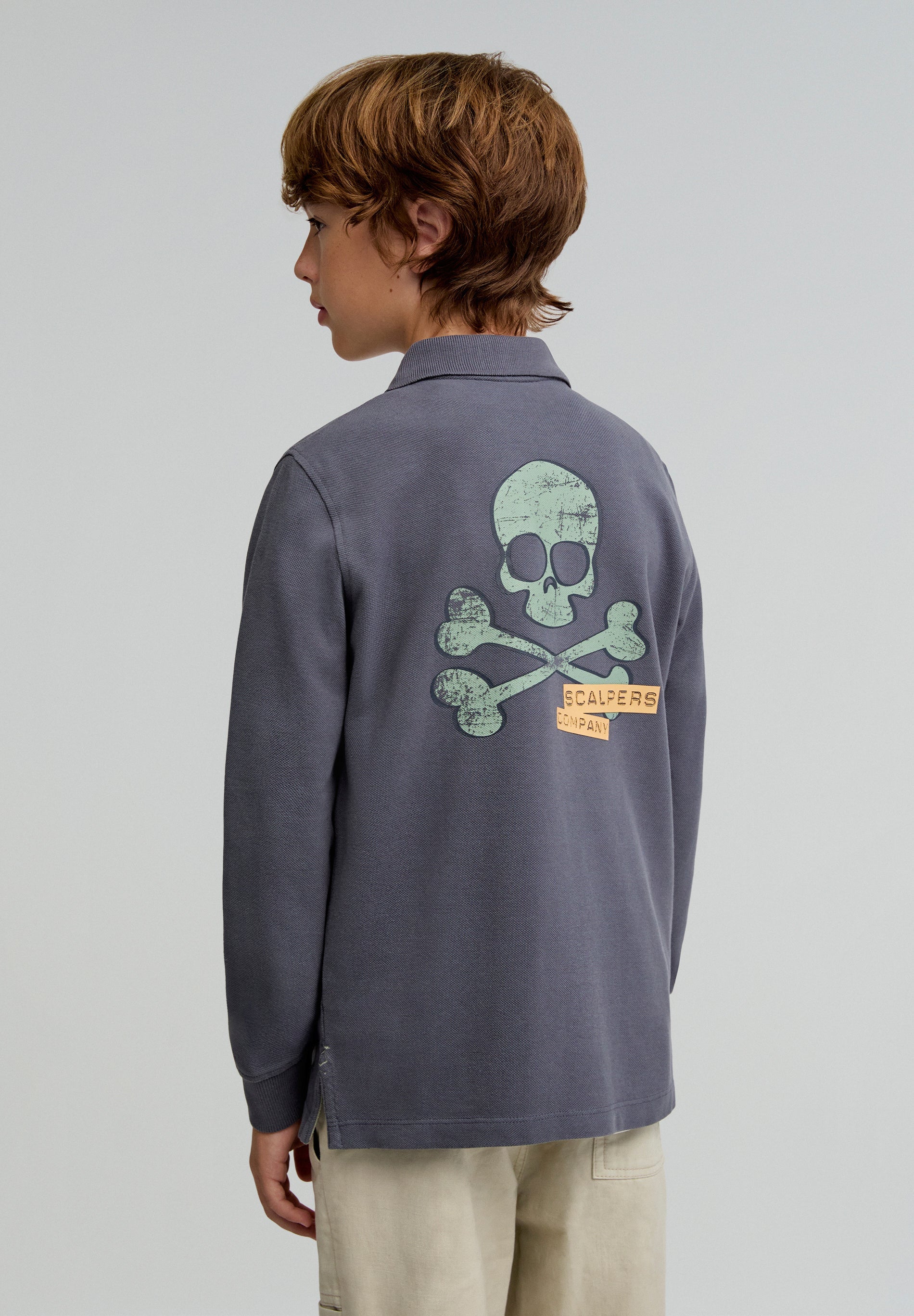 SKULL LS POLO KIDS