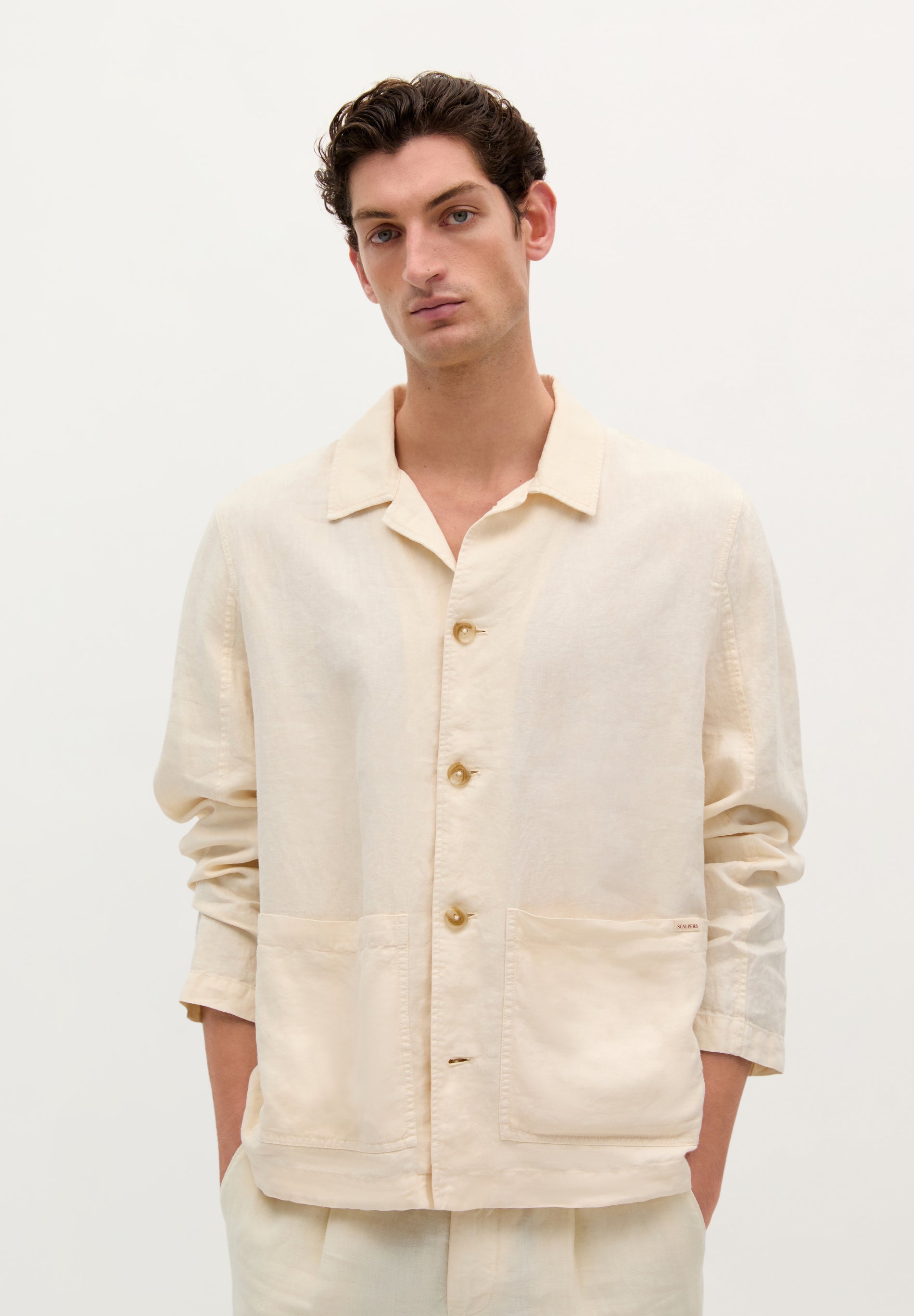 100% LINEN OVERSHIRT