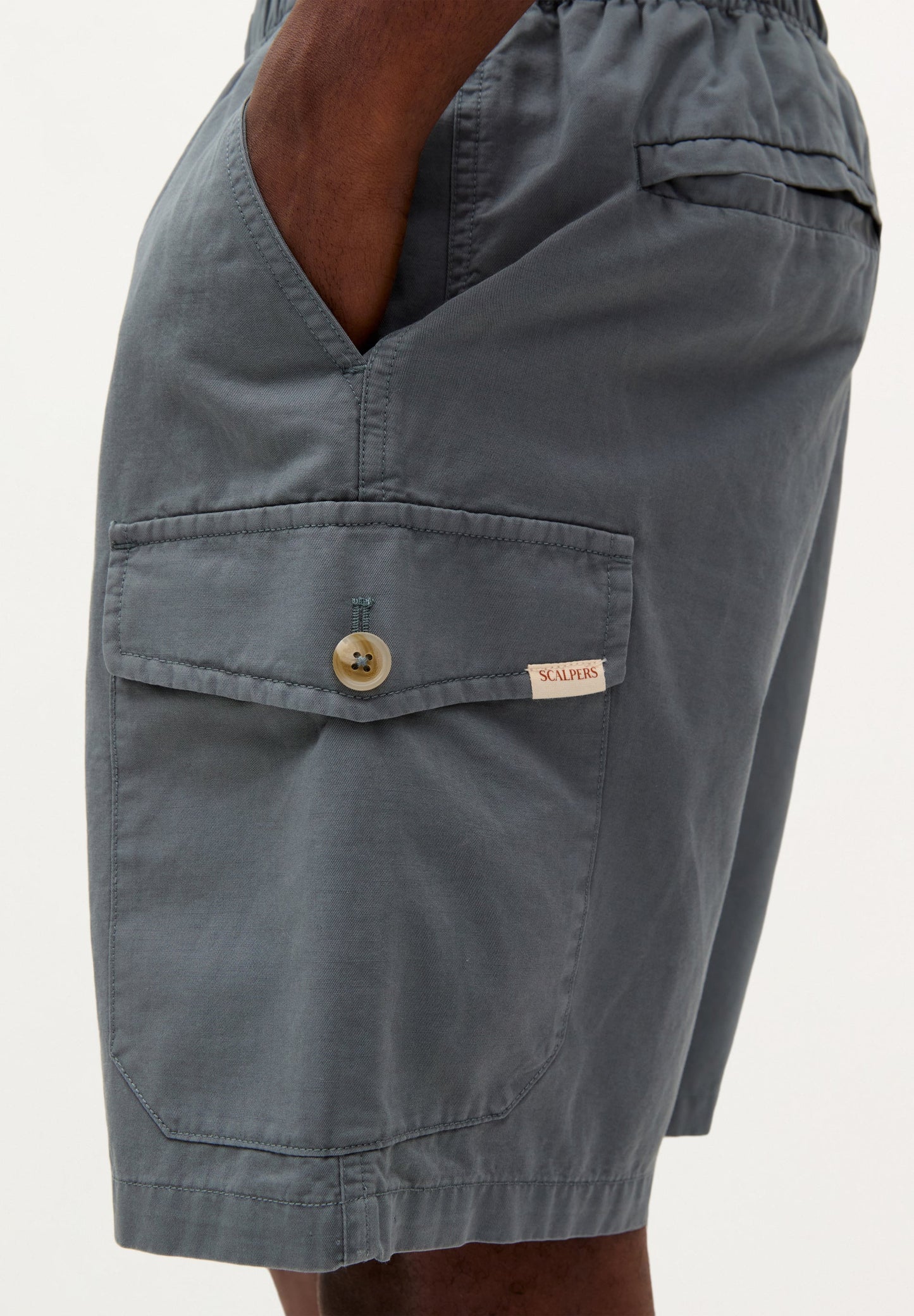 LINEN CARGO BERMUDA SHORTS