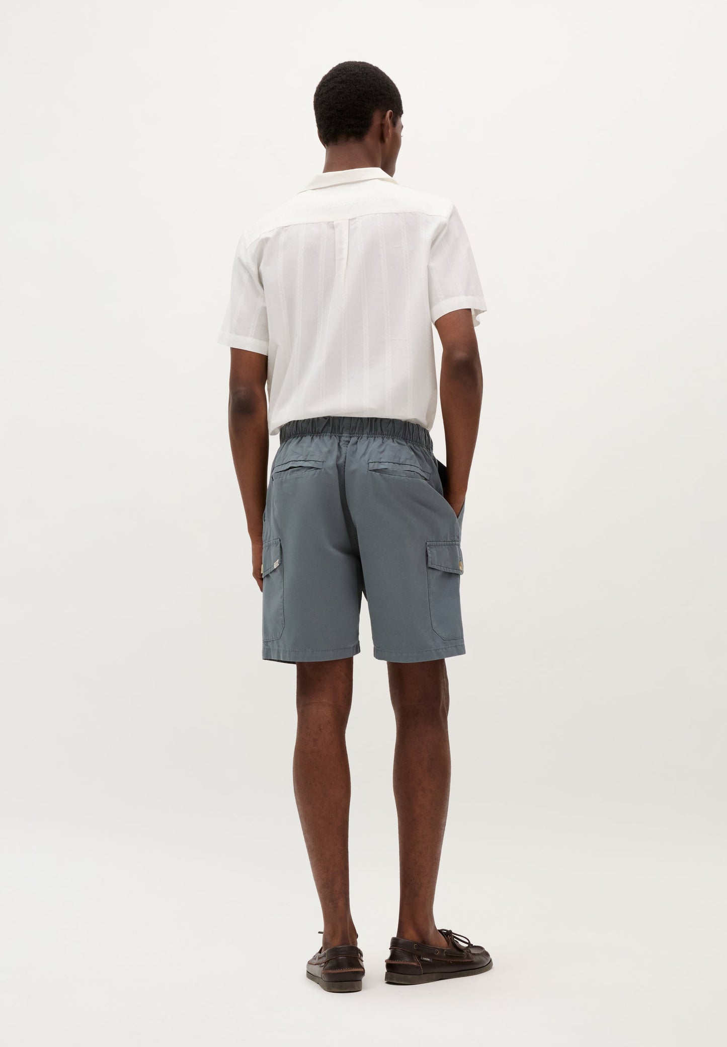 LINEN CARGO BERMUDA SHORTS