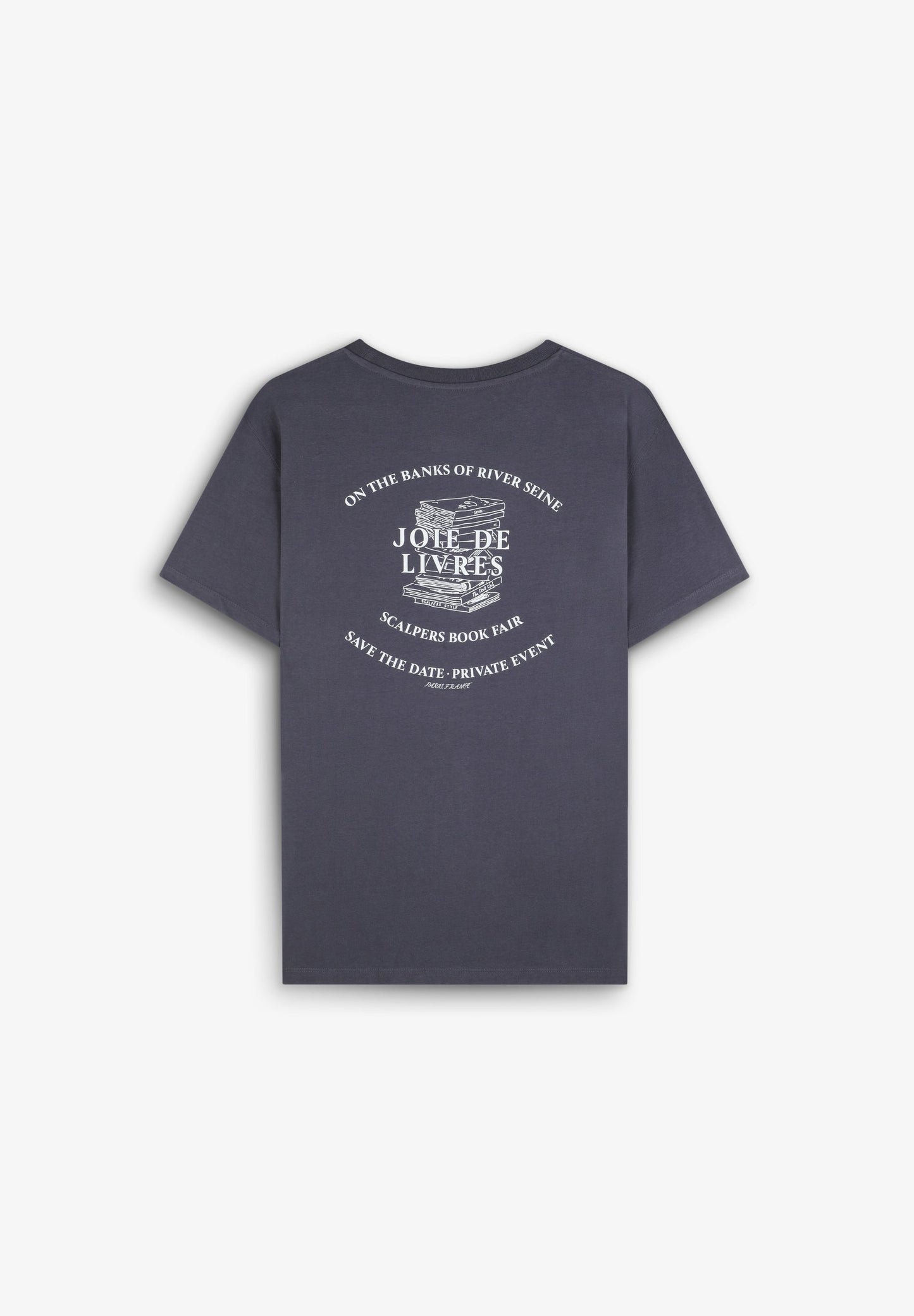 T-SHIRT WITH BOOK PRINT ON THE BACK