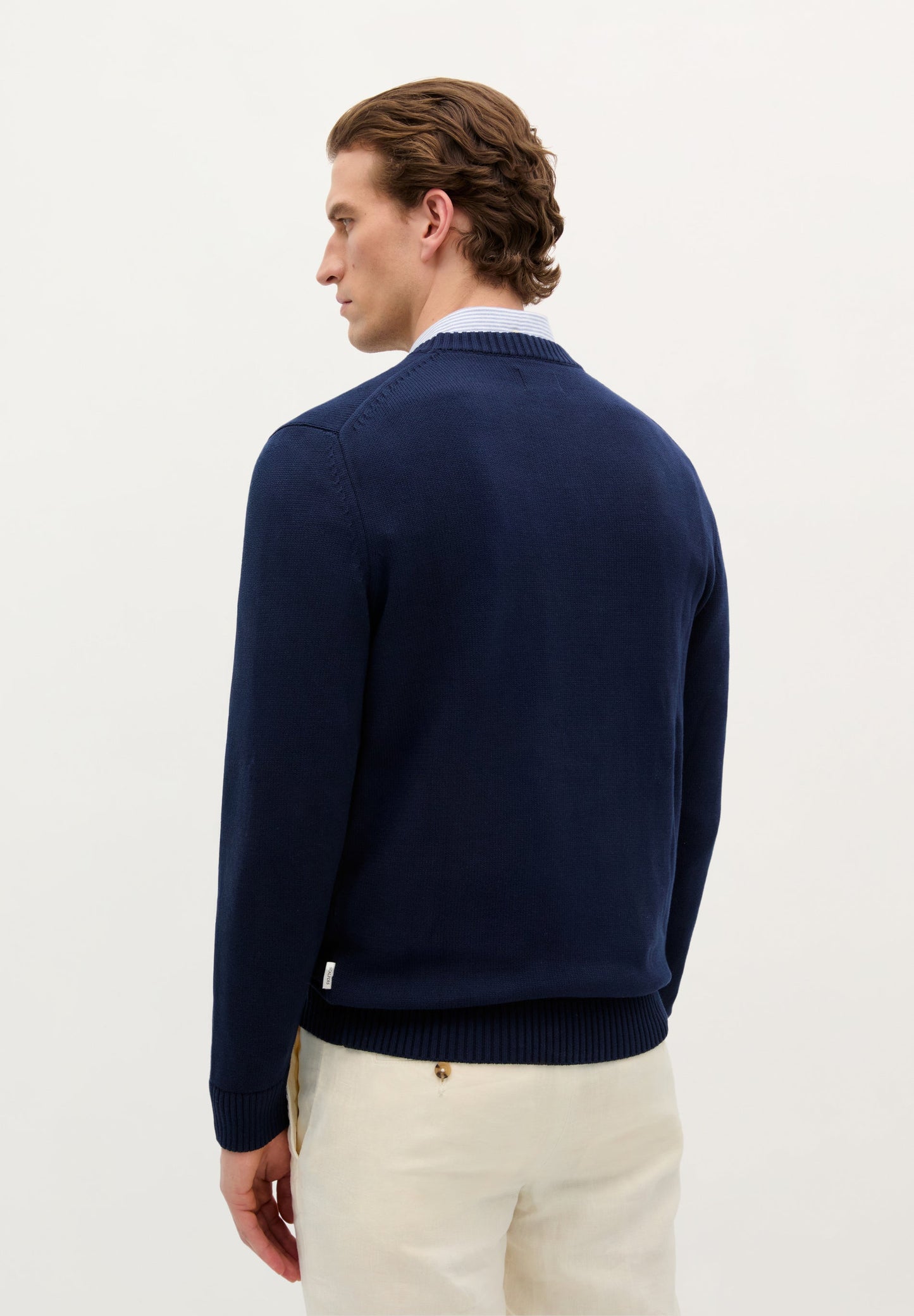 SWEATER WITH RIBBED COLLAR