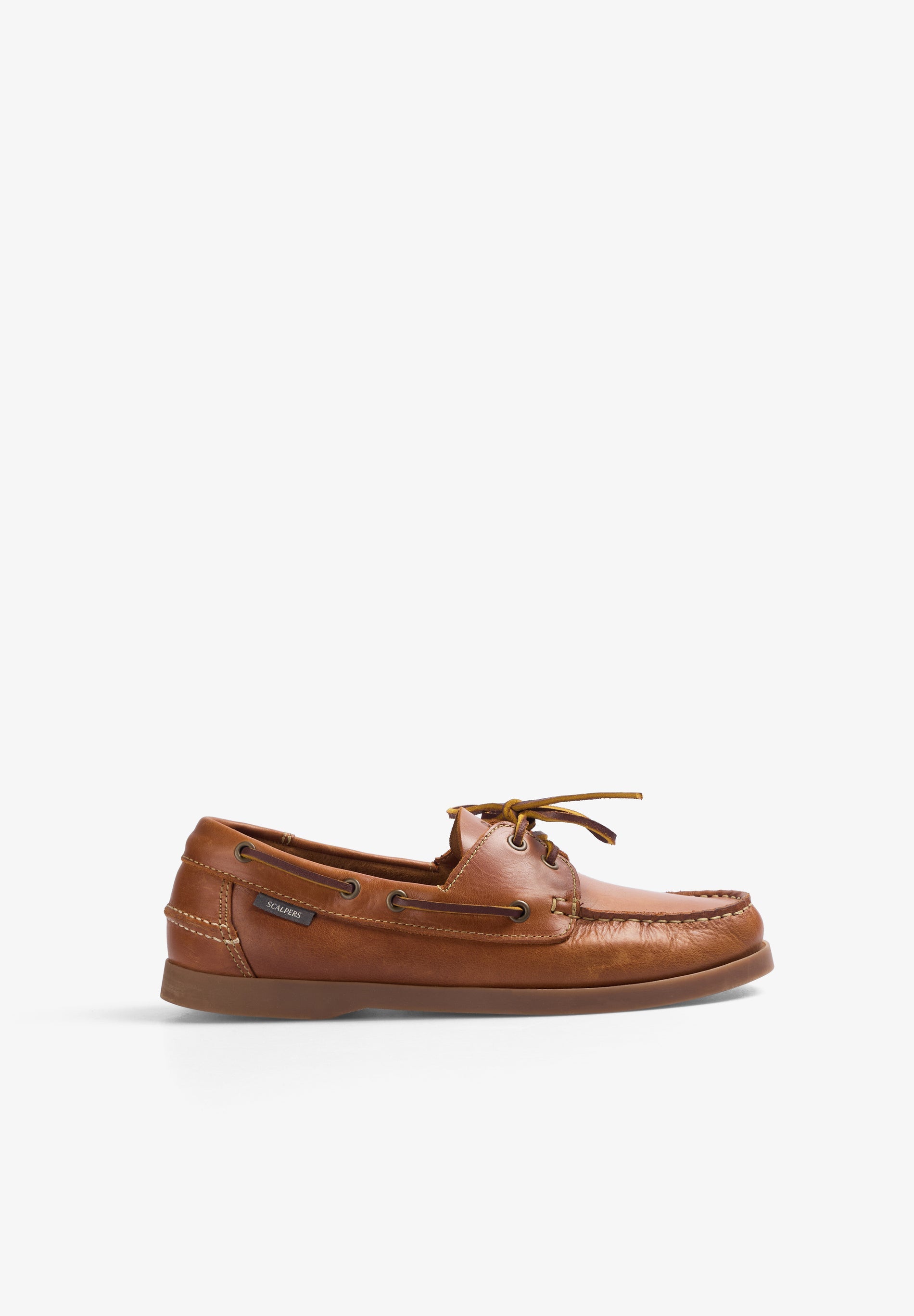 PLAIN LEATHER DECK SHOES