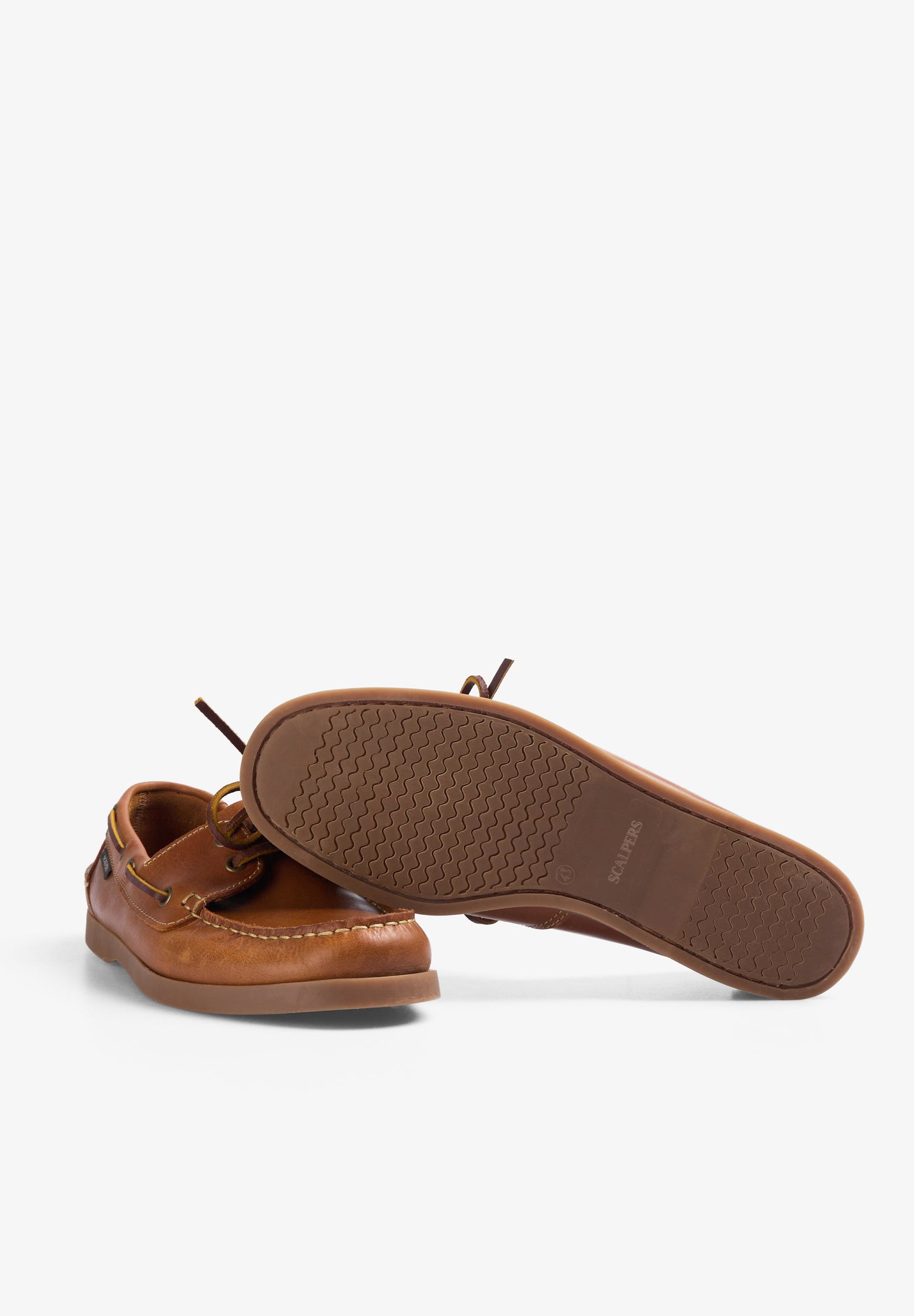 PLAIN LEATHER DECK SHOES