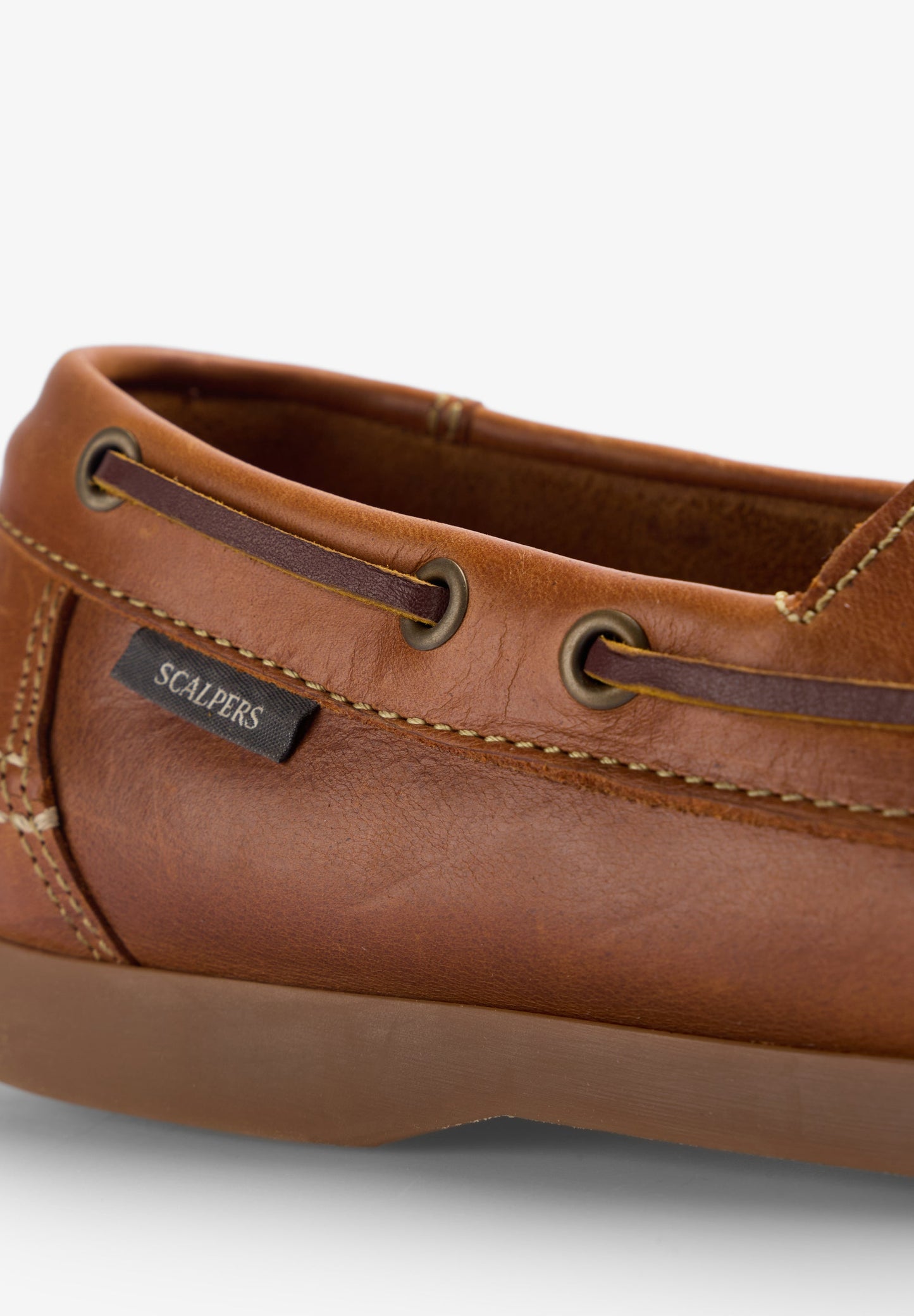 PLAIN LEATHER DECK SHOES