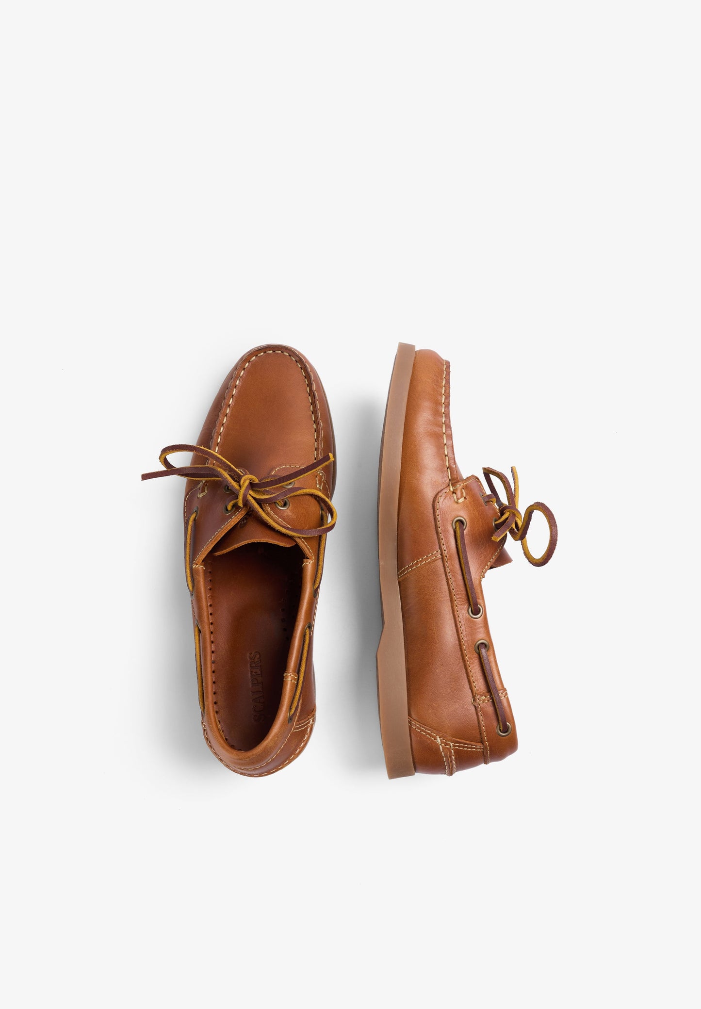 PLAIN LEATHER DECK SHOES