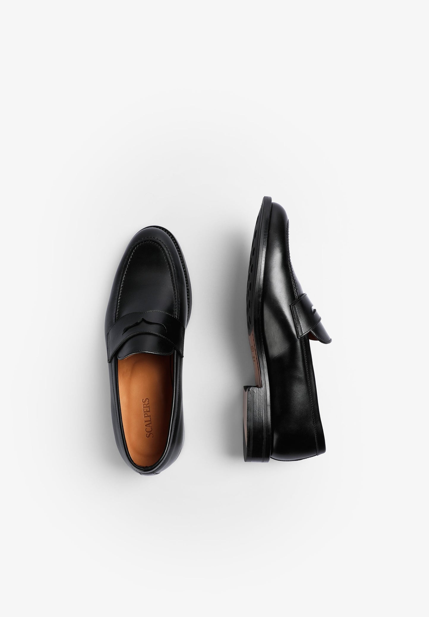 LEATHER LOAFERS WITH APRON