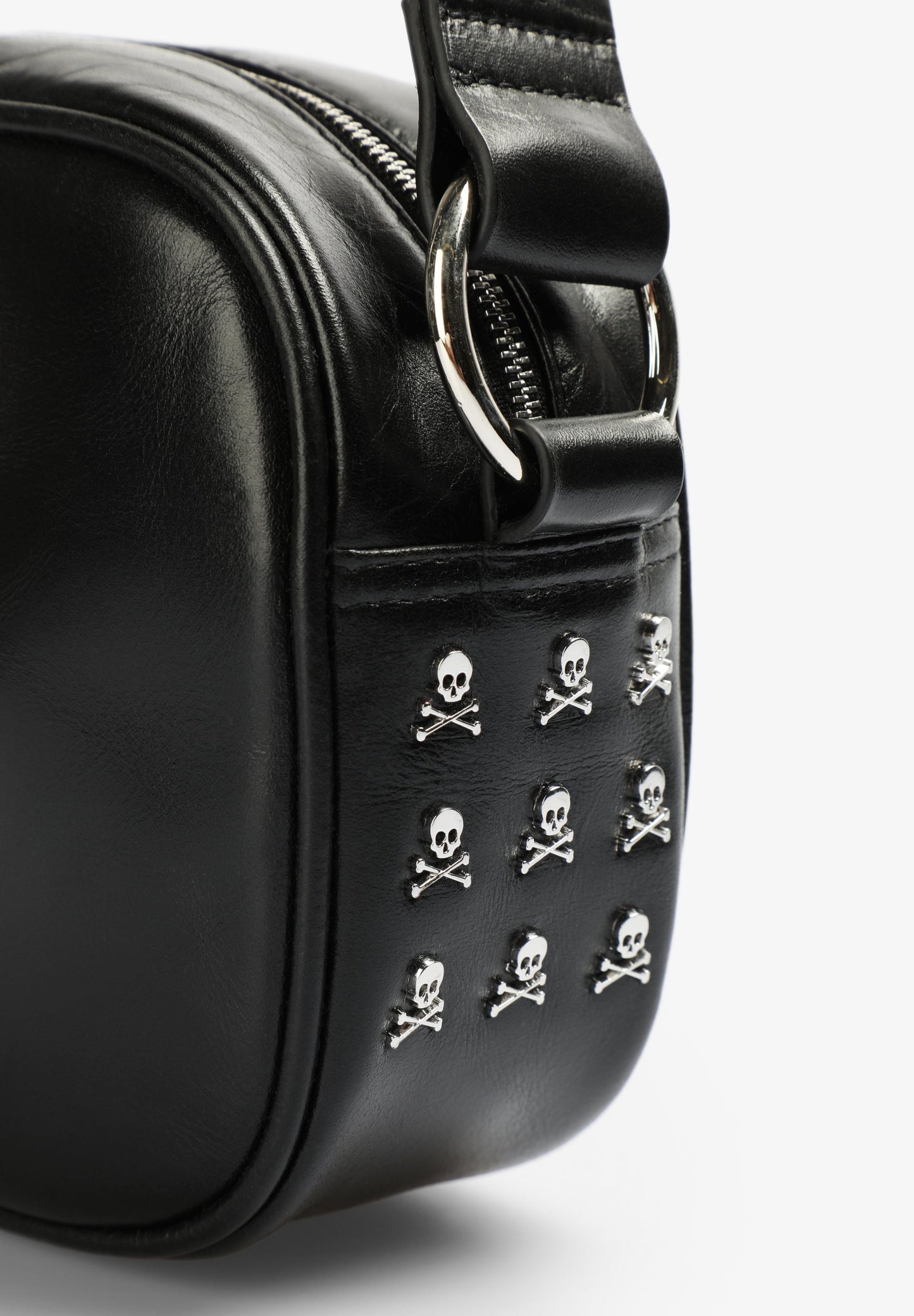 LEATHER CROSSBODY BAG WITH SKULL