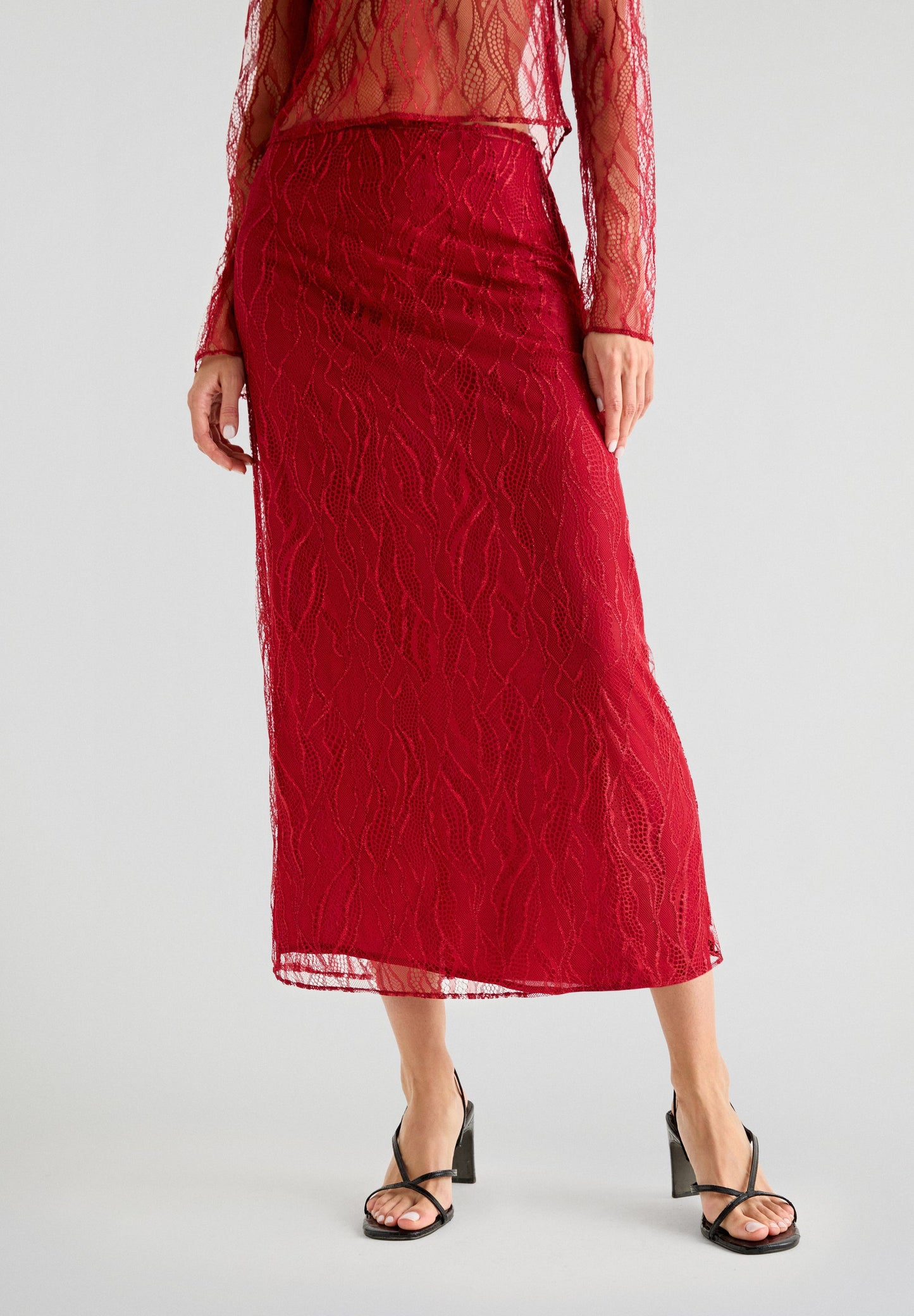 SCALPERS X LOVE STORIES LACE MIDI SKIRT