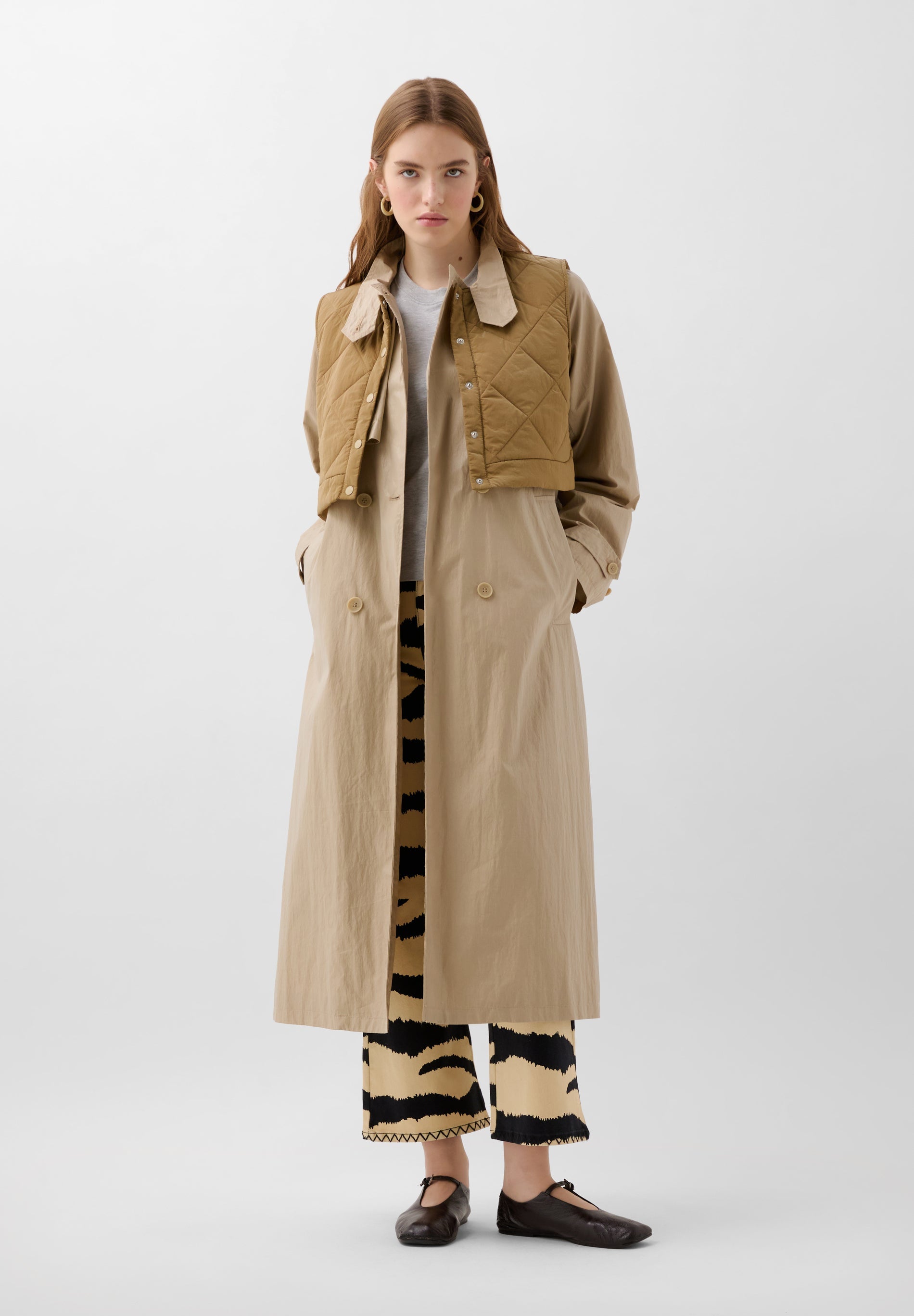 TRENCHCOAT MET AFNEEMBAAR VEST