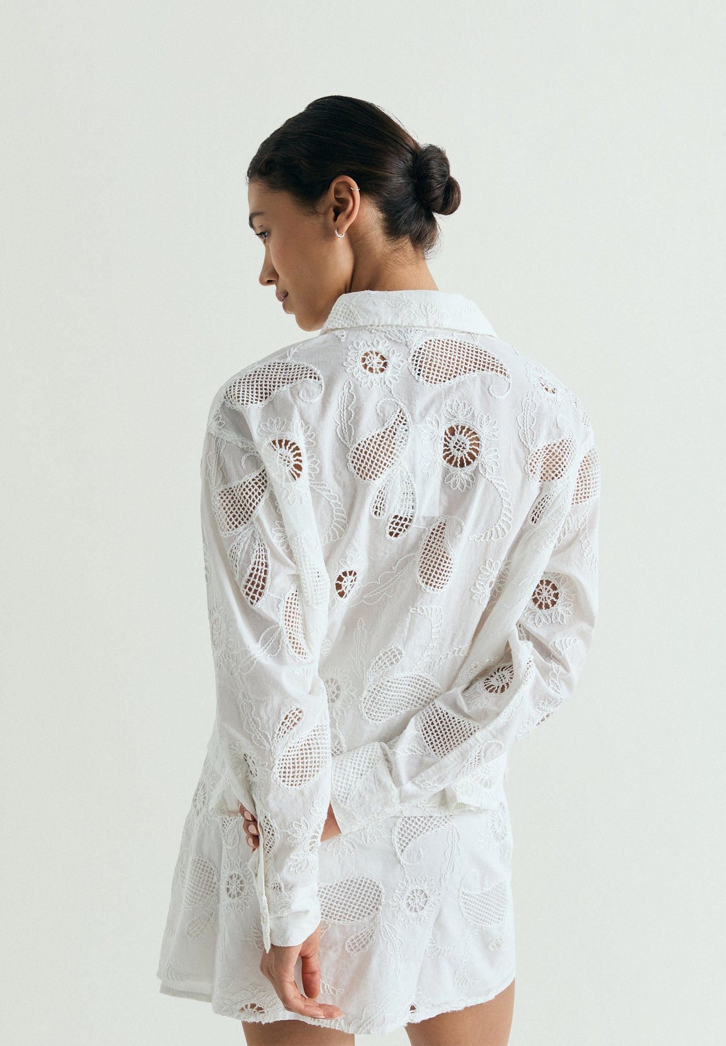 PERFORATED EMBROIDERED SHIRT