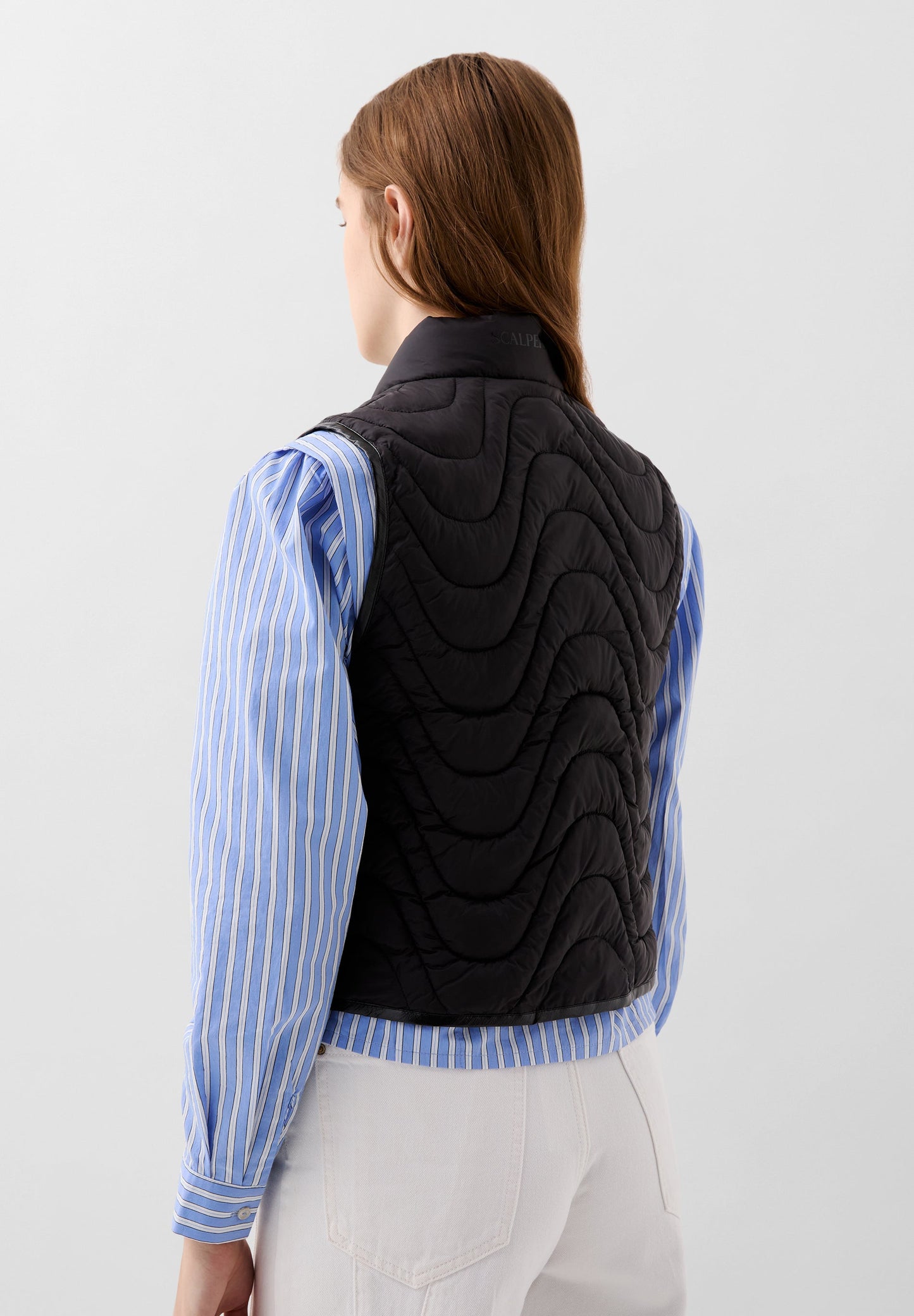 QUILTED WAVED GILET