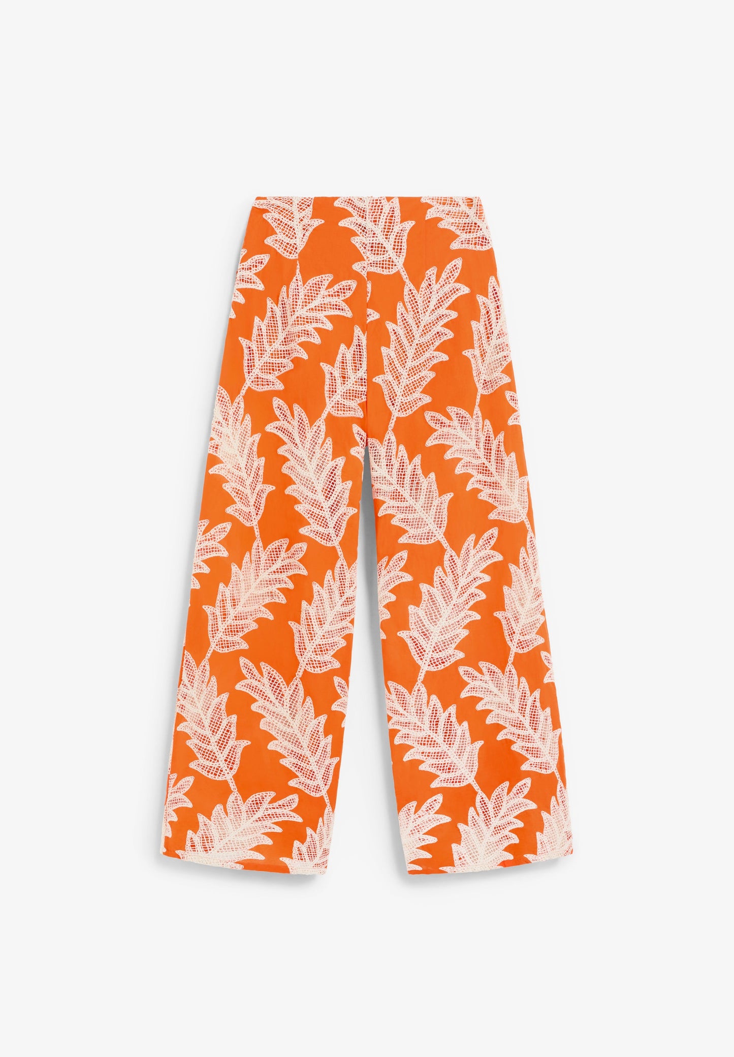 EMBROIDERED FLOWING TROUSERS