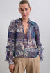 PAISLEY SEMI-SHEER BLOUSE