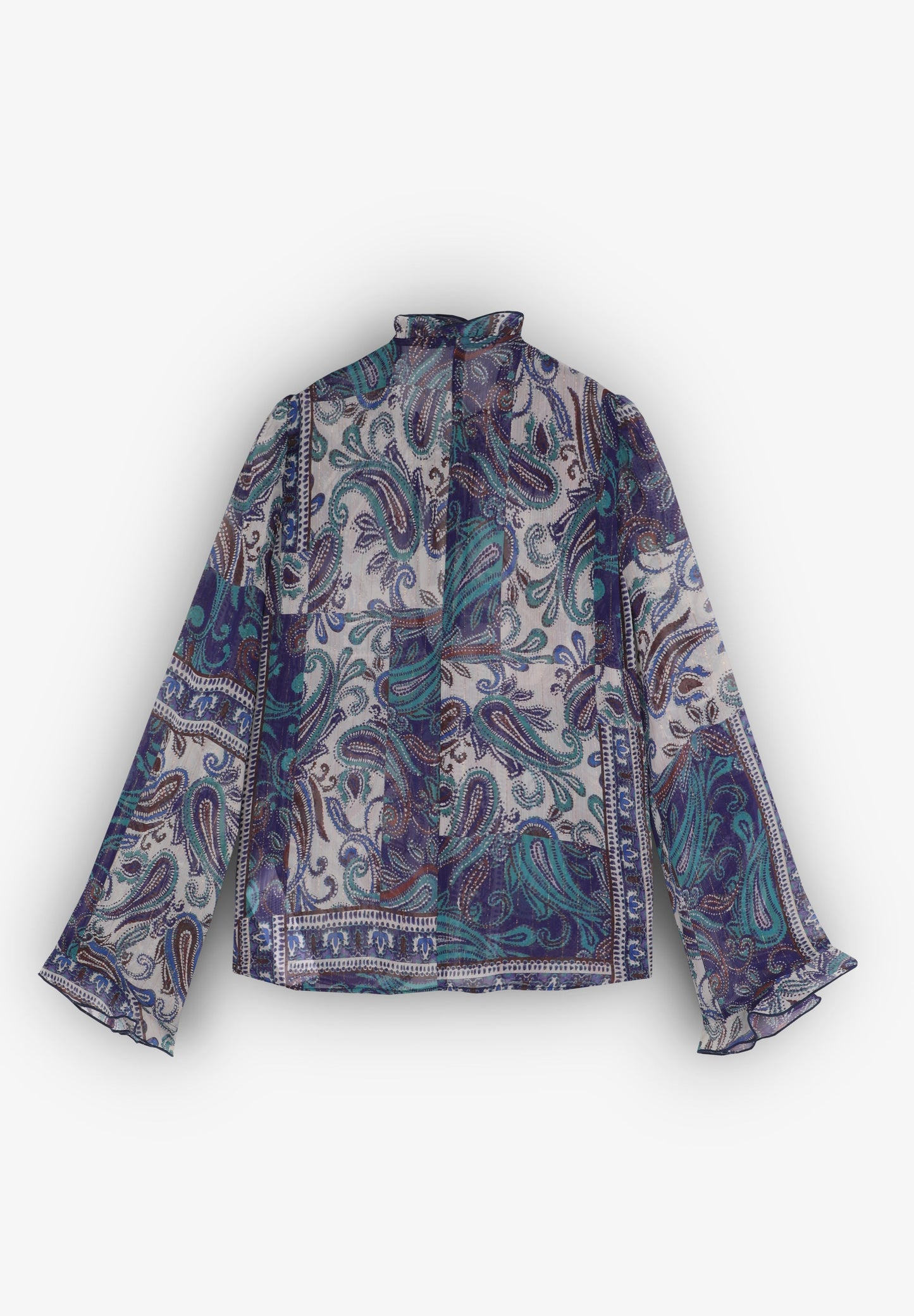 SEMITRANSPARANTE BLOUSE PAISLEY