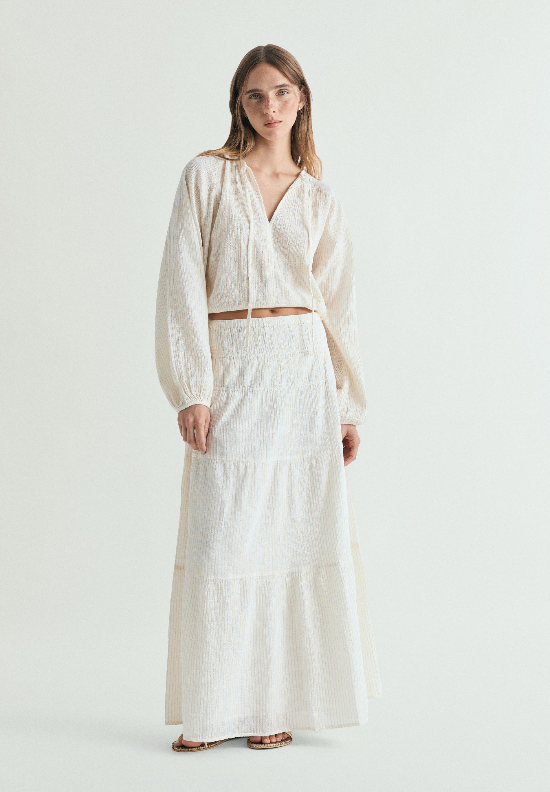 LUREX STRIPED SKIRT