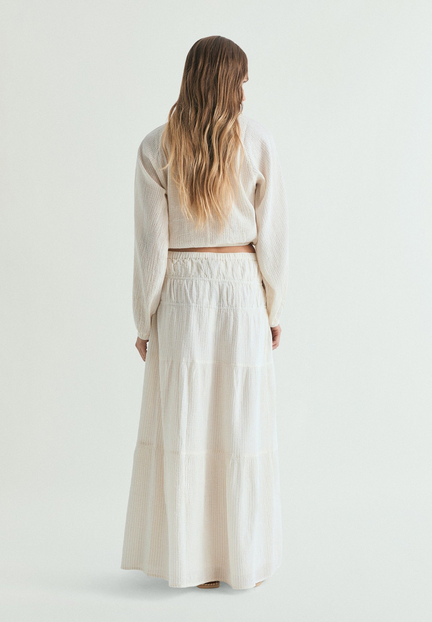 LUREX STRIPED SKIRT