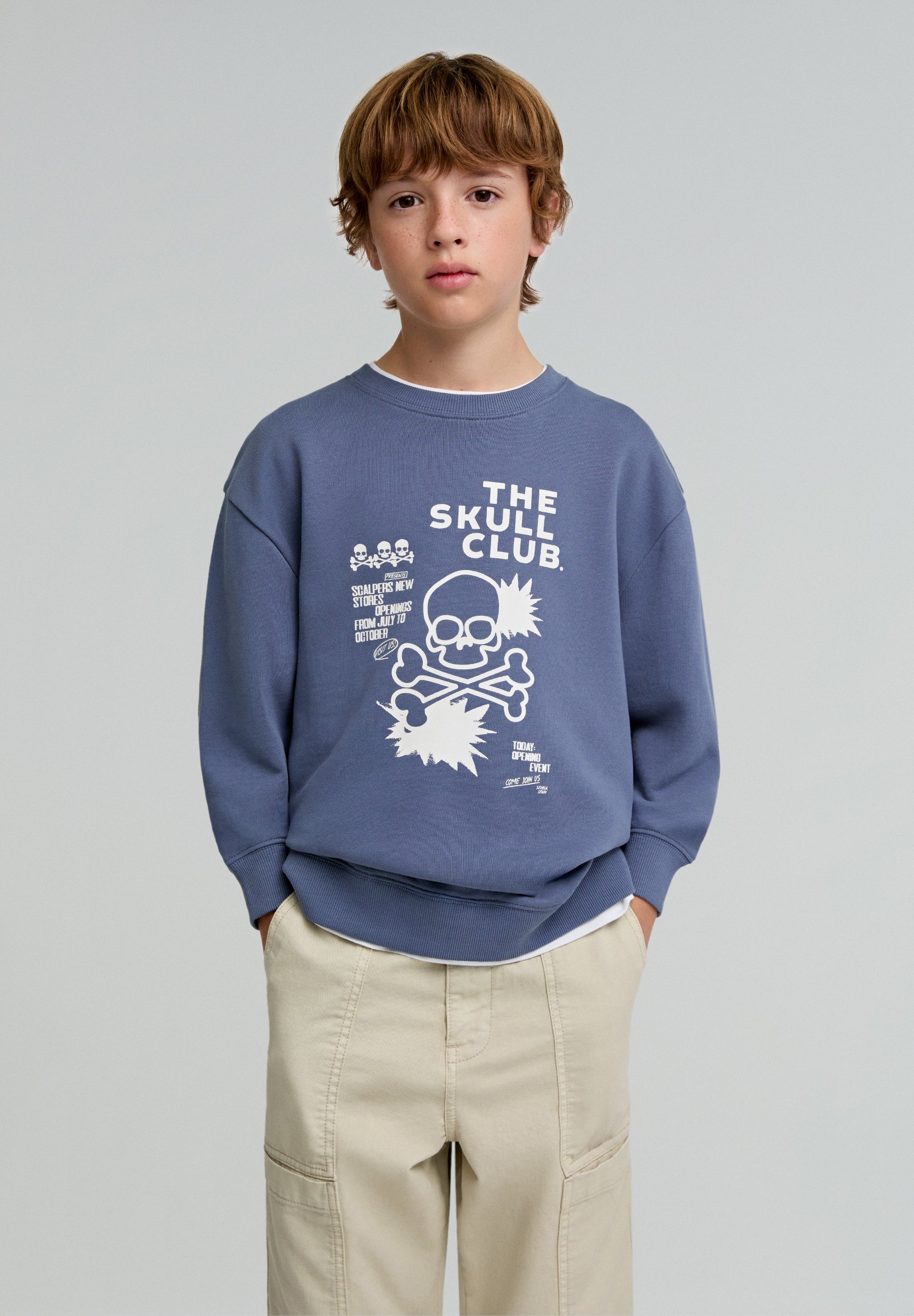 SKULL CLUB LOGO SWEATSHIRT