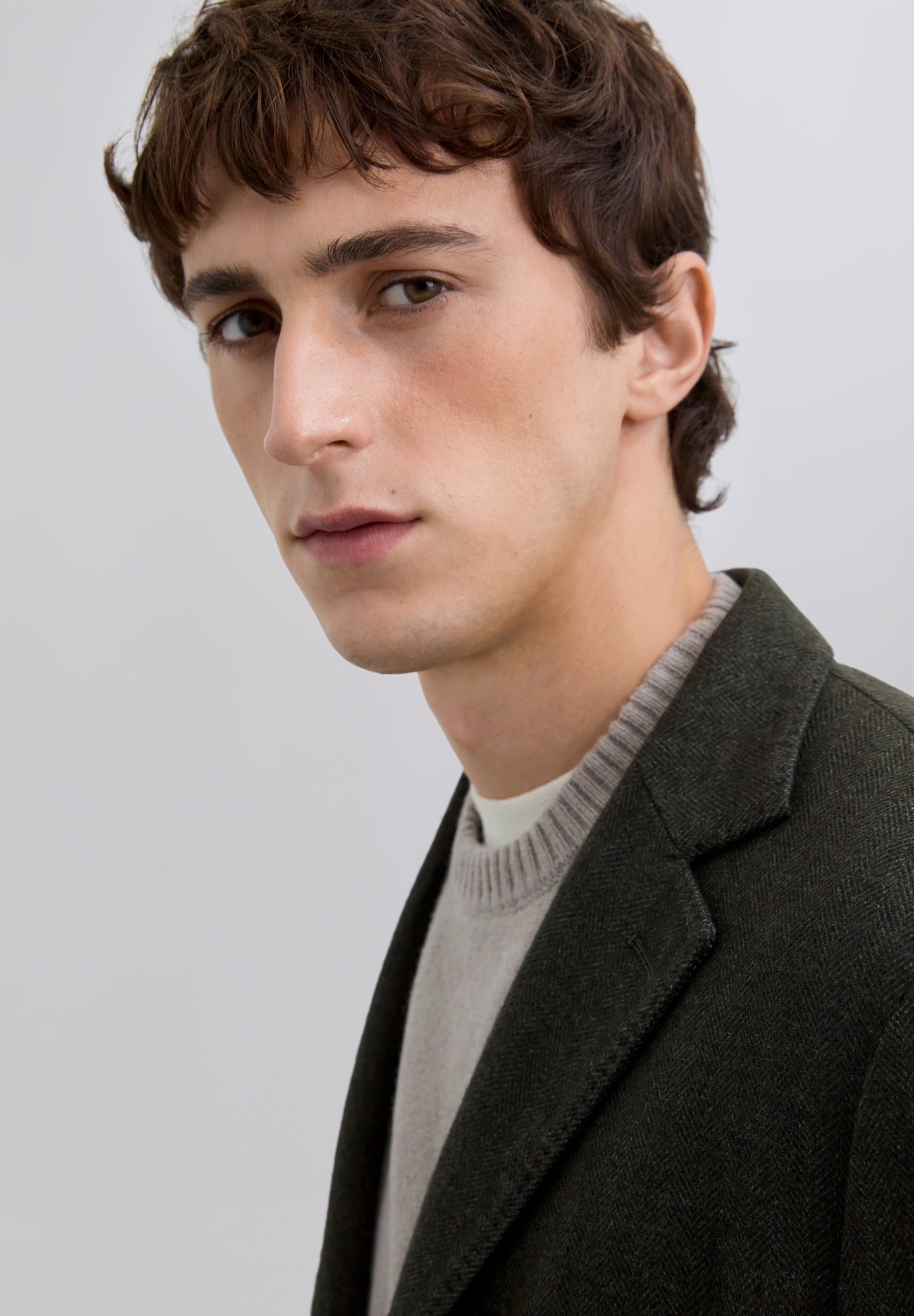 HERRINGBONE WOOL BLAZER