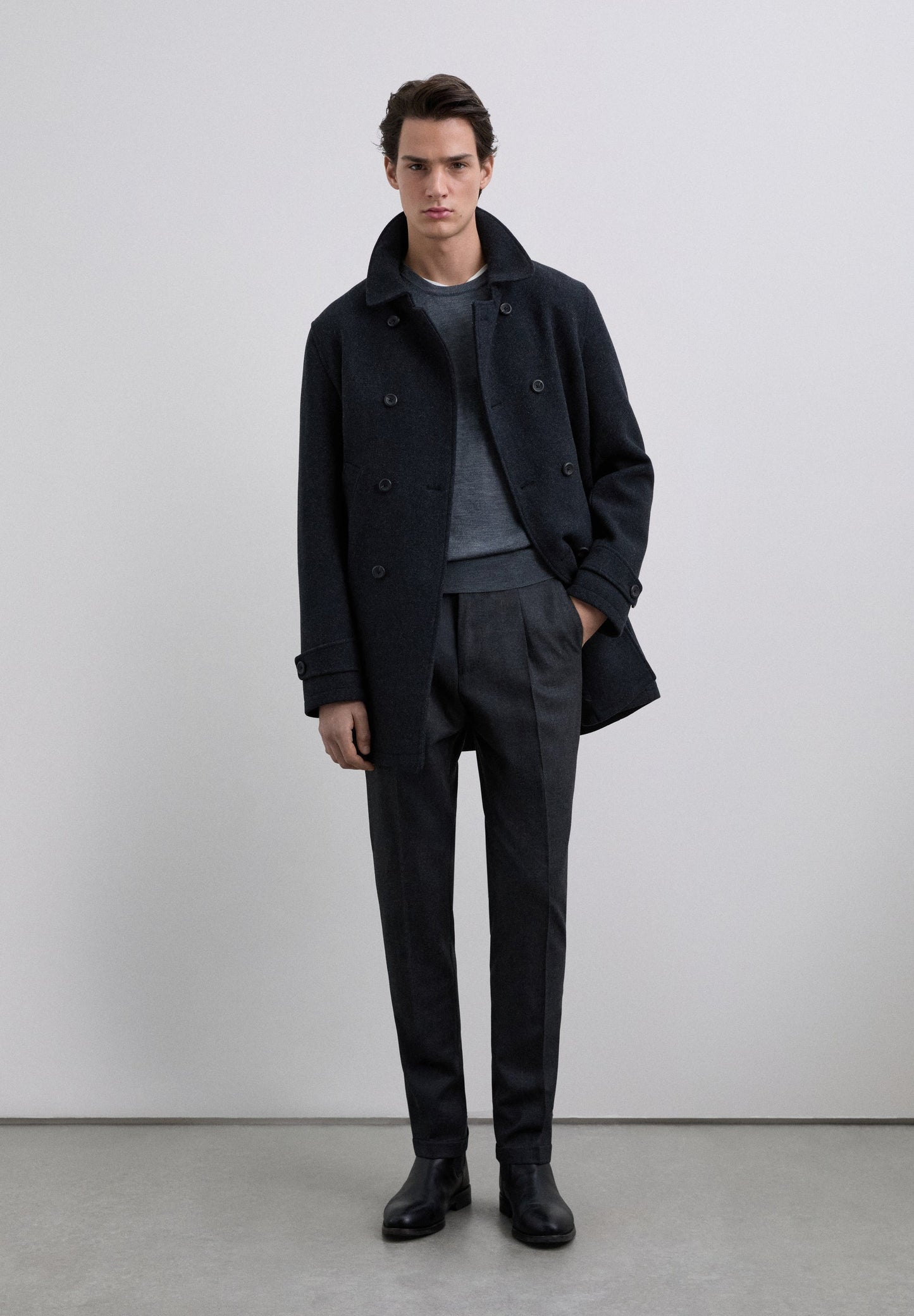 BANDPLOOIBROEK VAN WOL EN KATOEN