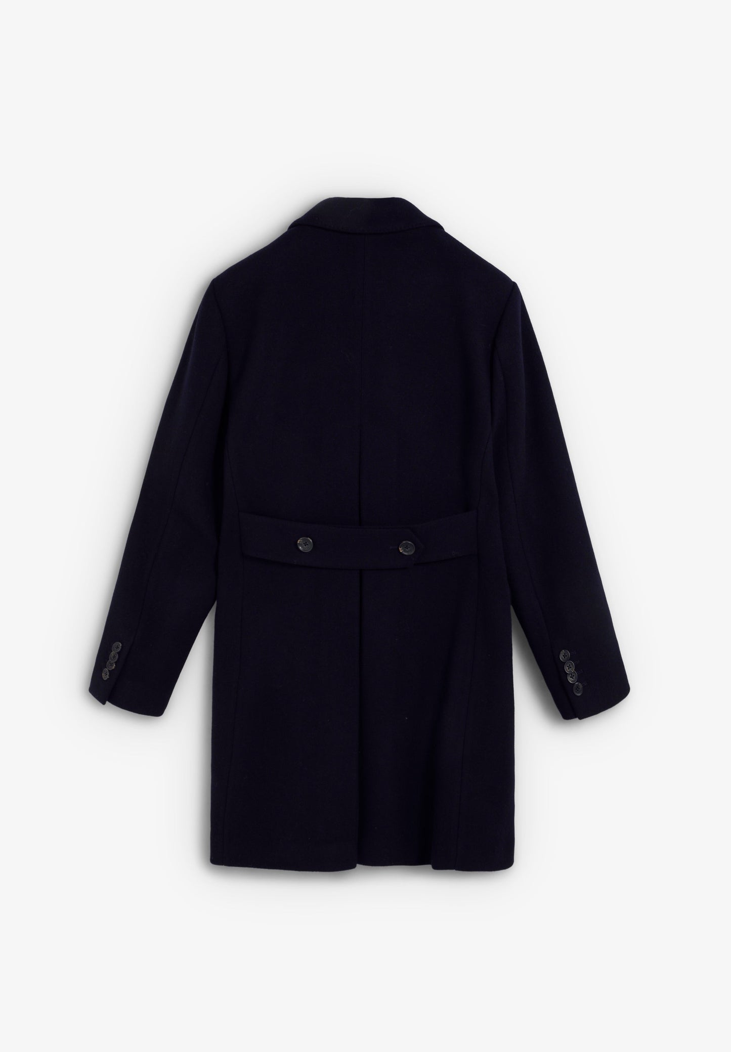 DOUBLE-BREASTED WOOL BLEND COAT