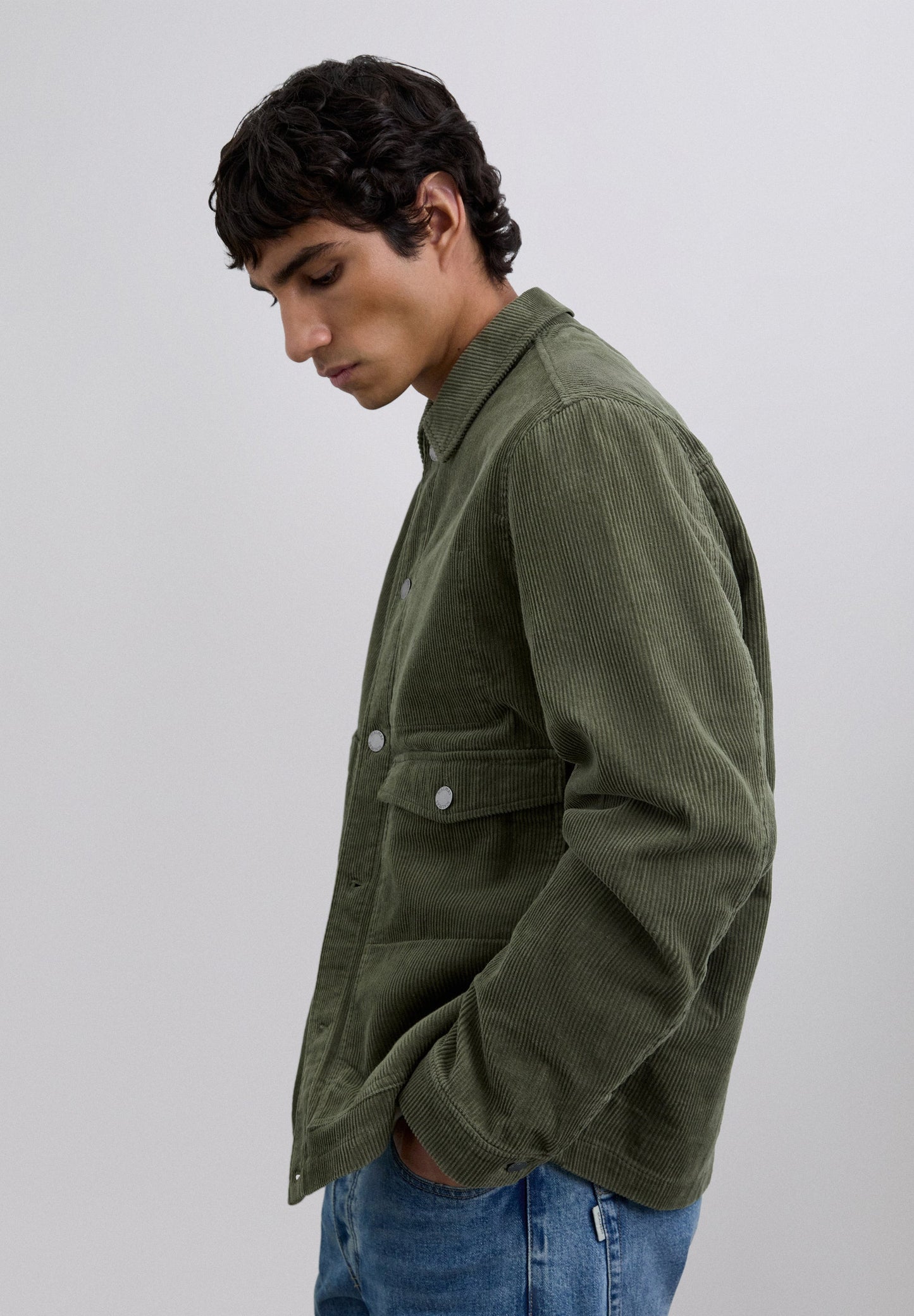 CORDUROY OVERSHIRT WITH LOGO