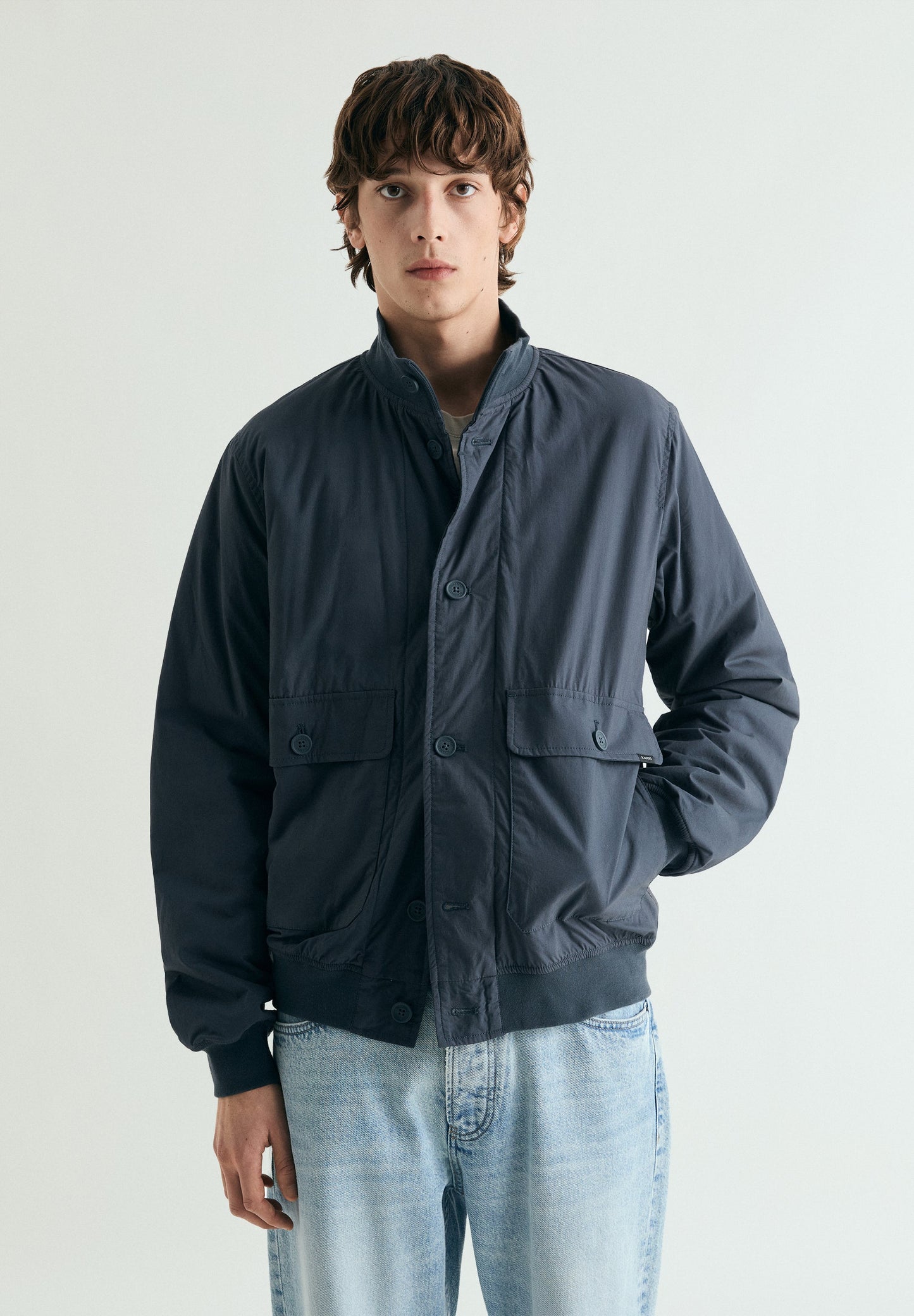 BUTTON-UP JACKET WITH POCKETS