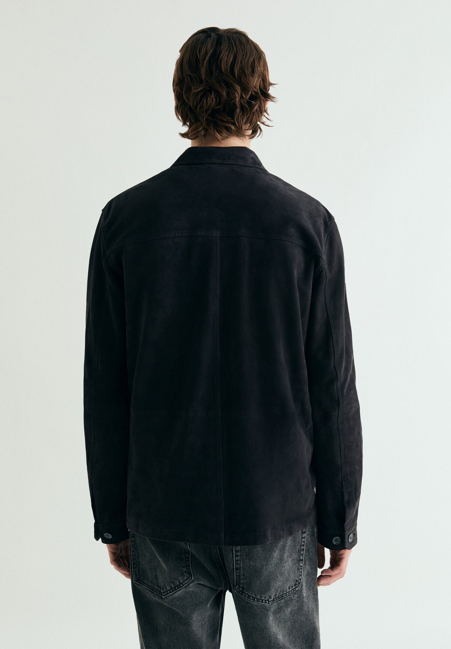 SUEDE OVERSHIRT WITH POCKETS