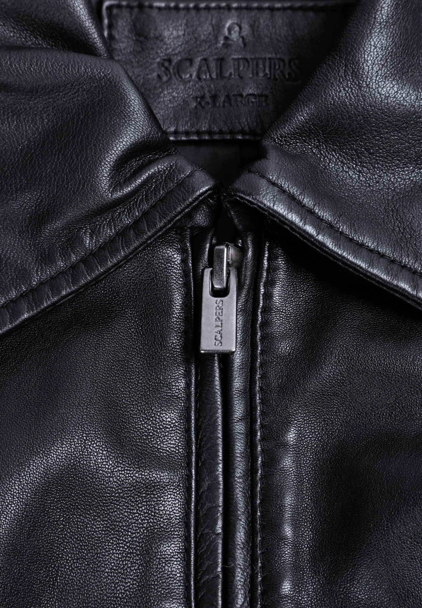COLLARED LEATHER JACKET