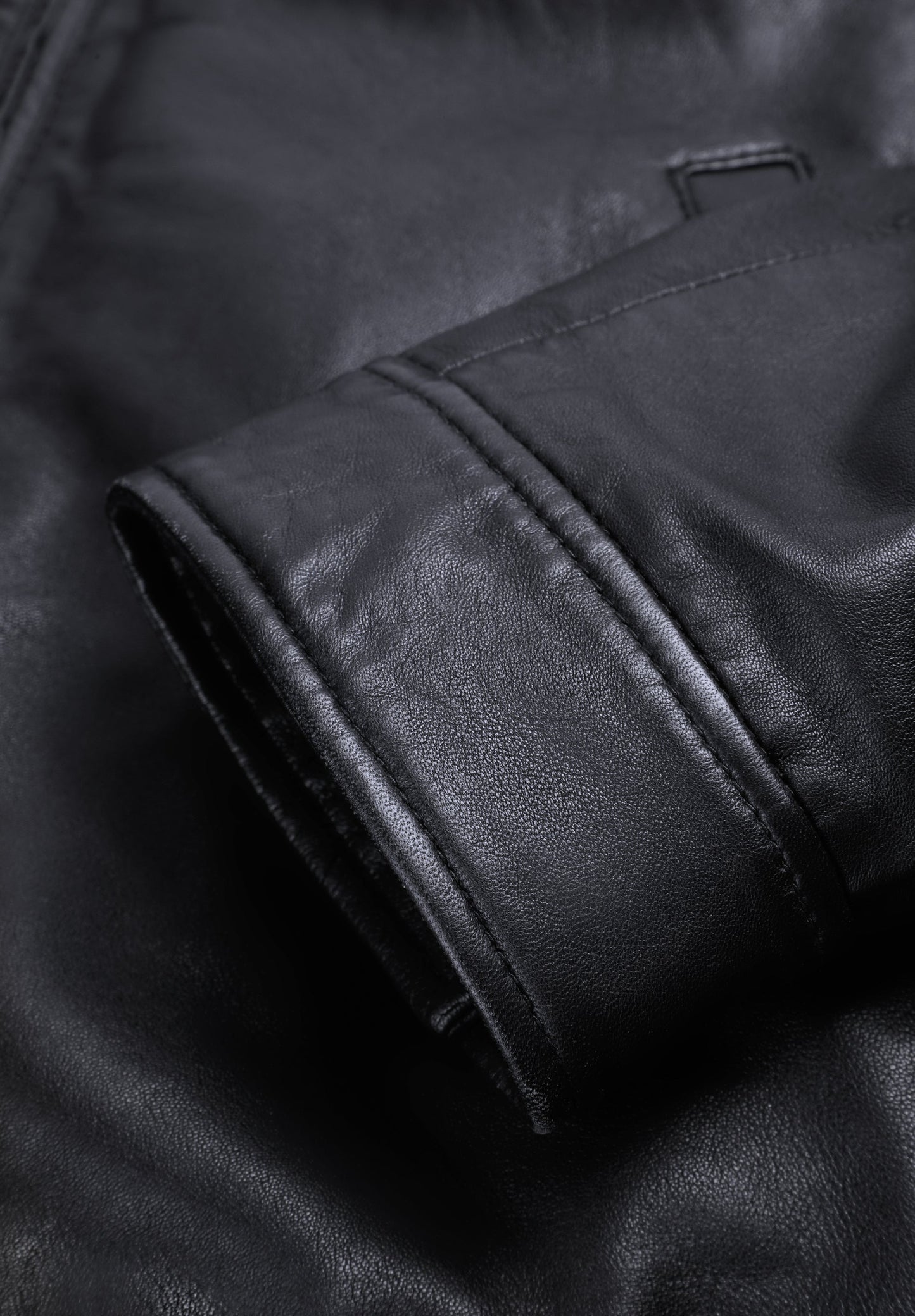 COLLARED LEATHER JACKET