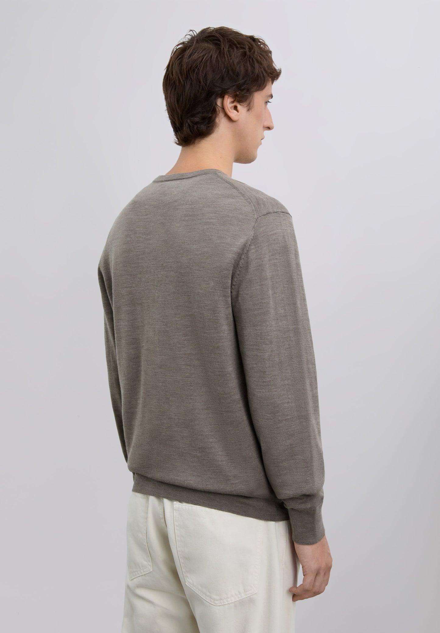 WOOL SWEATER WITH EMBROIDERED SKULL