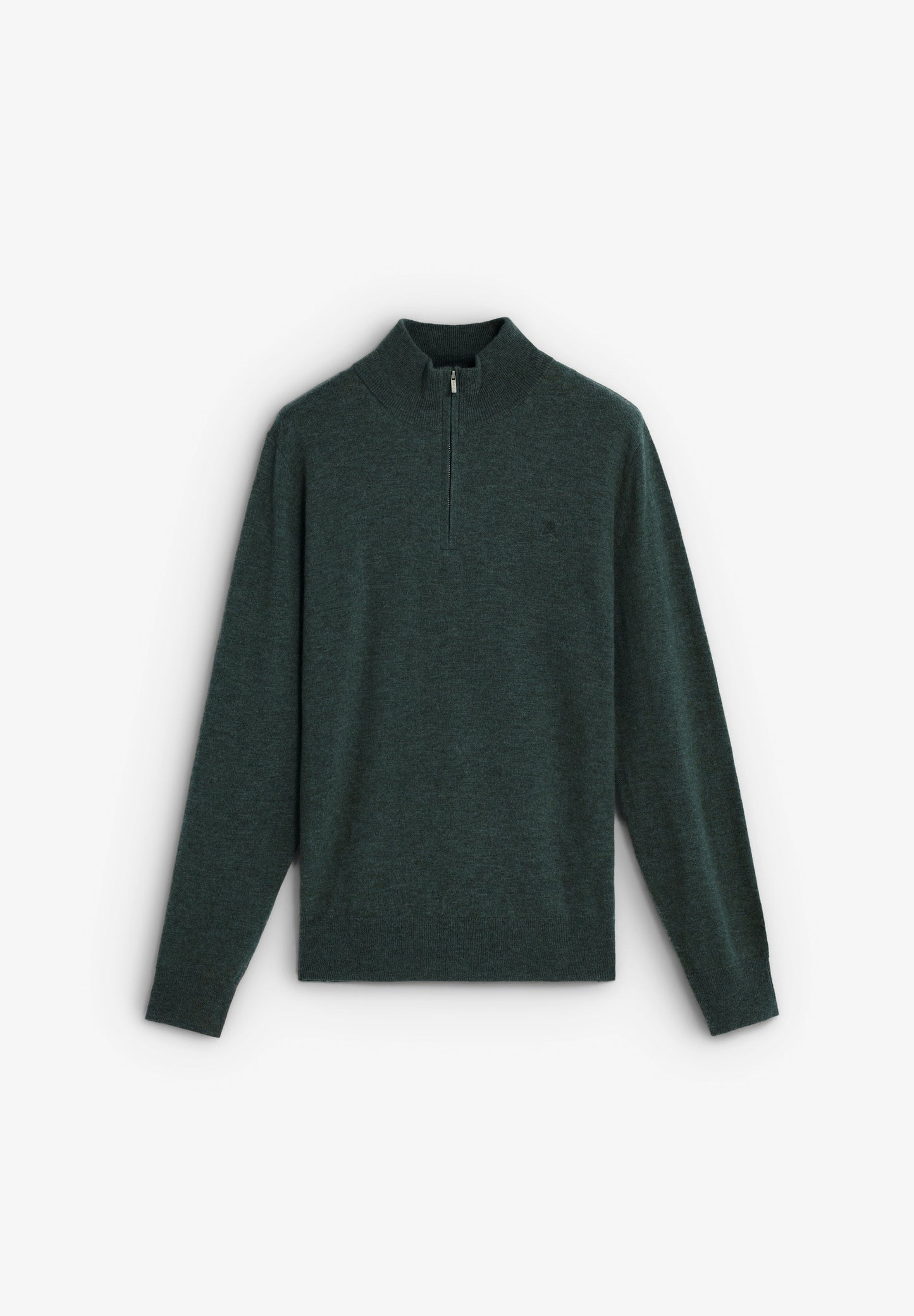 ZIPPED WOOL SWEATER WITH SKULL