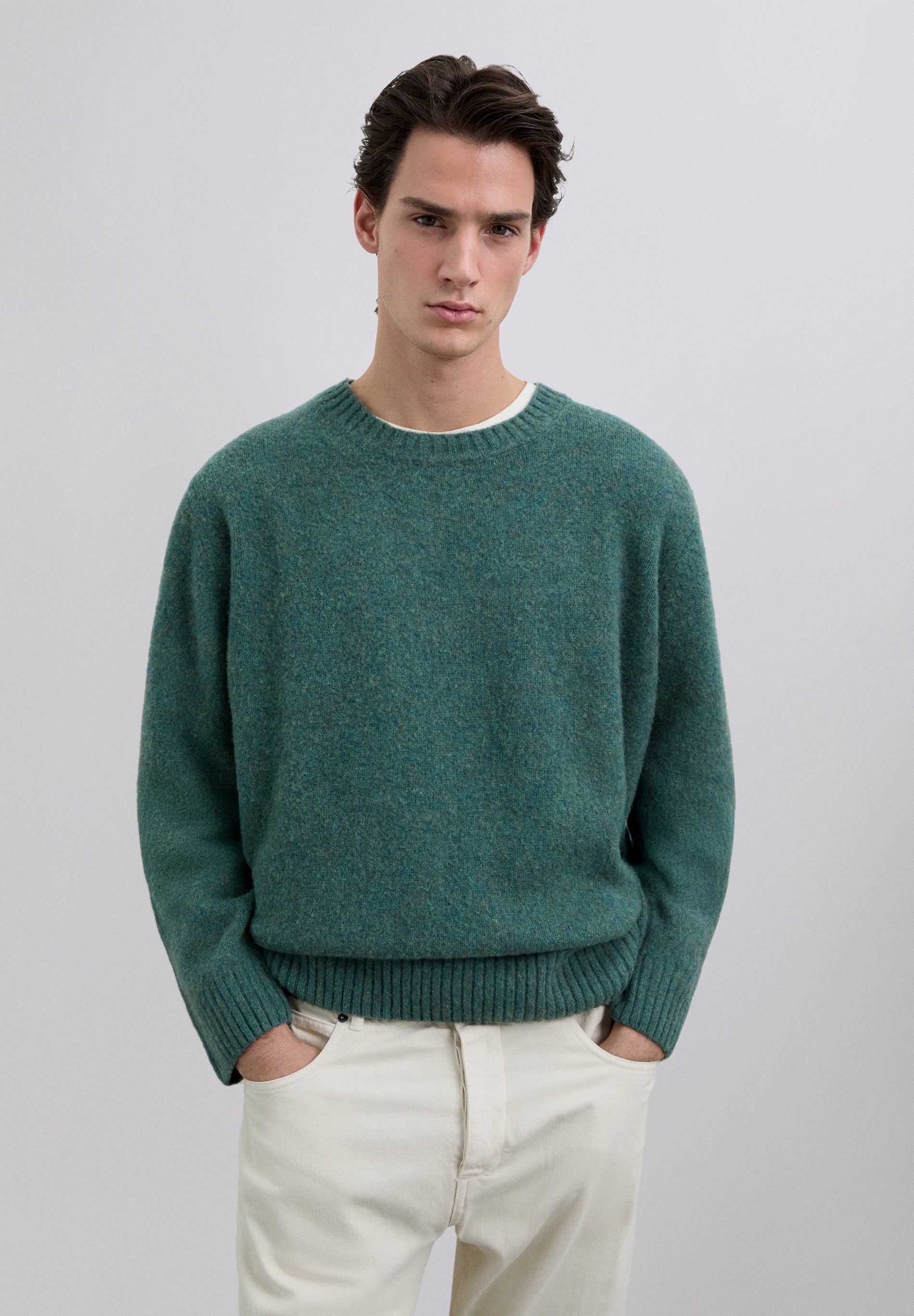 BRUSHED WOOL JUMPER