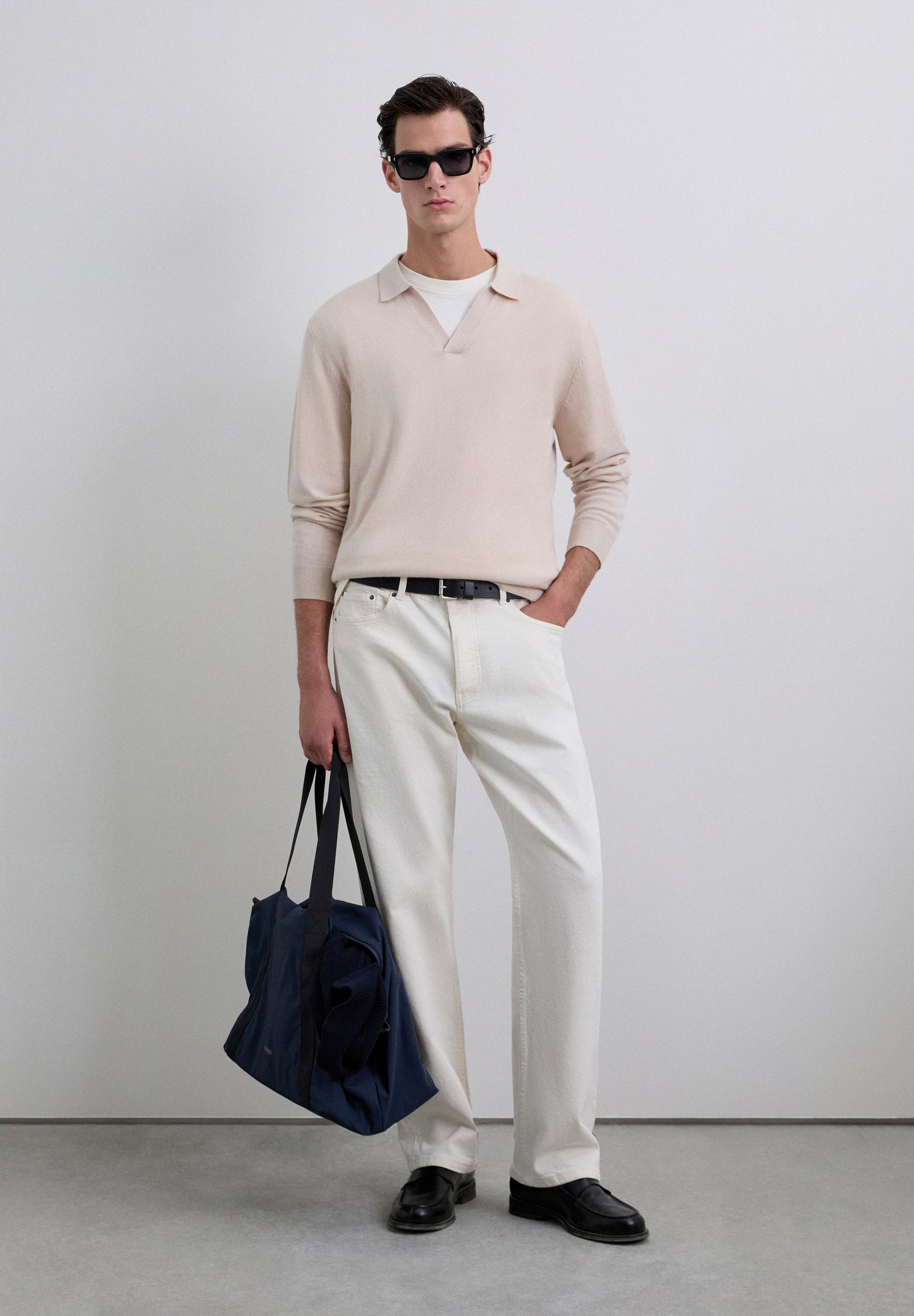 WOOL KNIT POLO SHIRT
