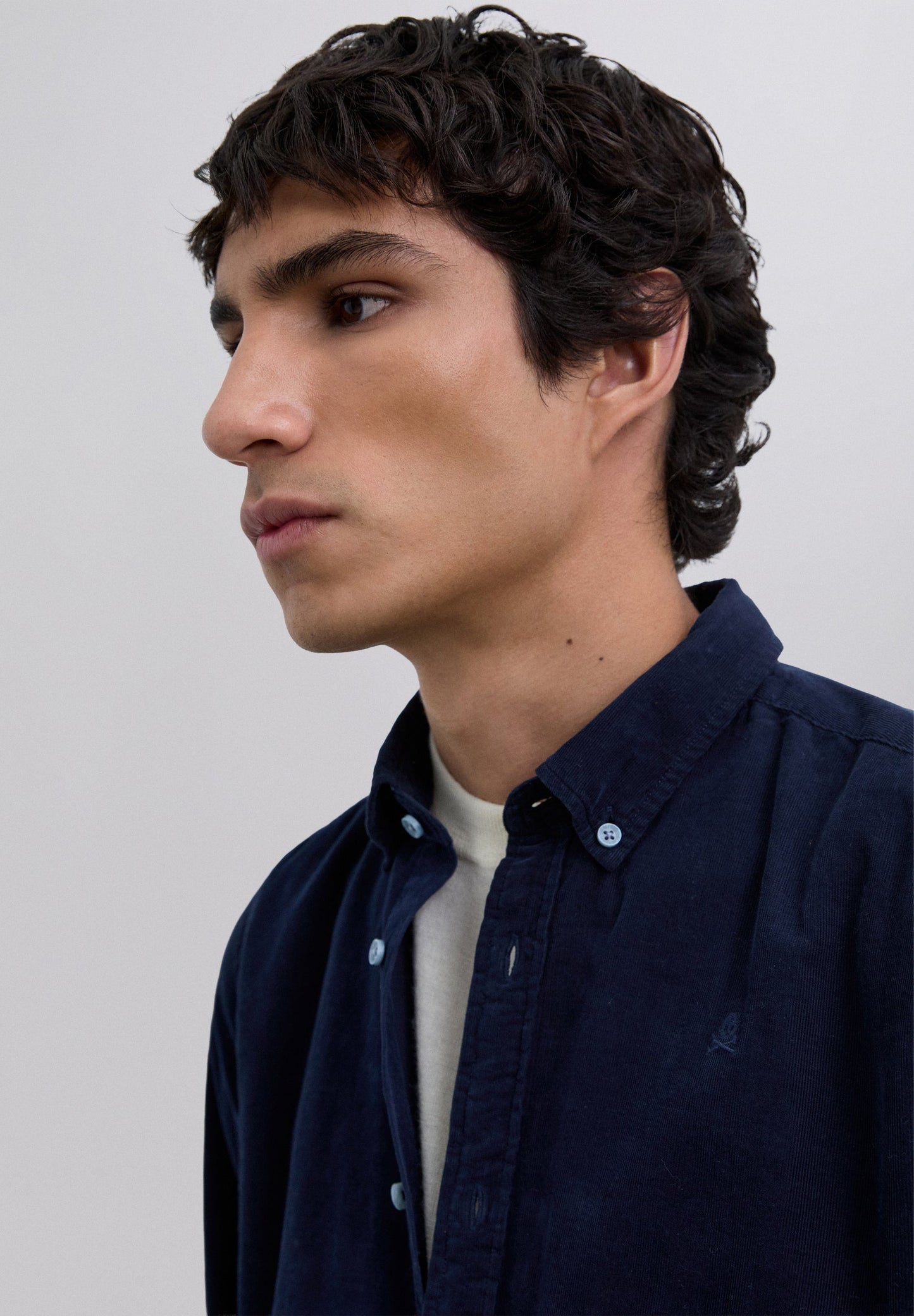 MICRO-CORDUROY SKULL SHIRT