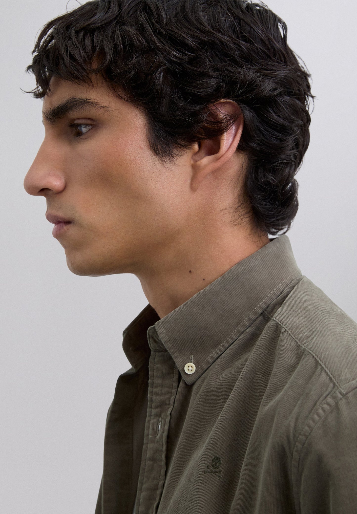 MICRO-CORDUROY SKULL SHIRT