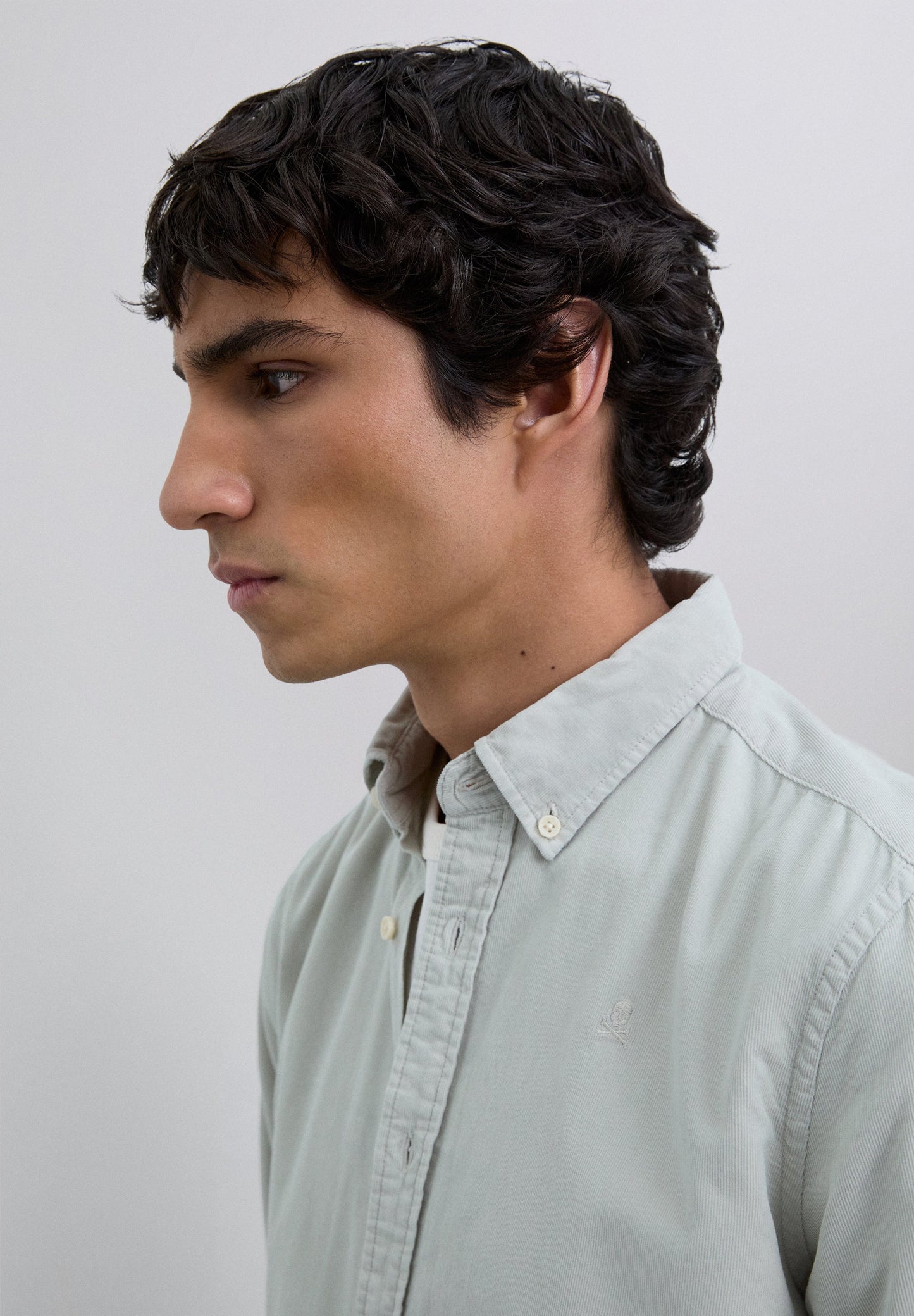 MICRO-CORDUROY SKULL SHIRT
