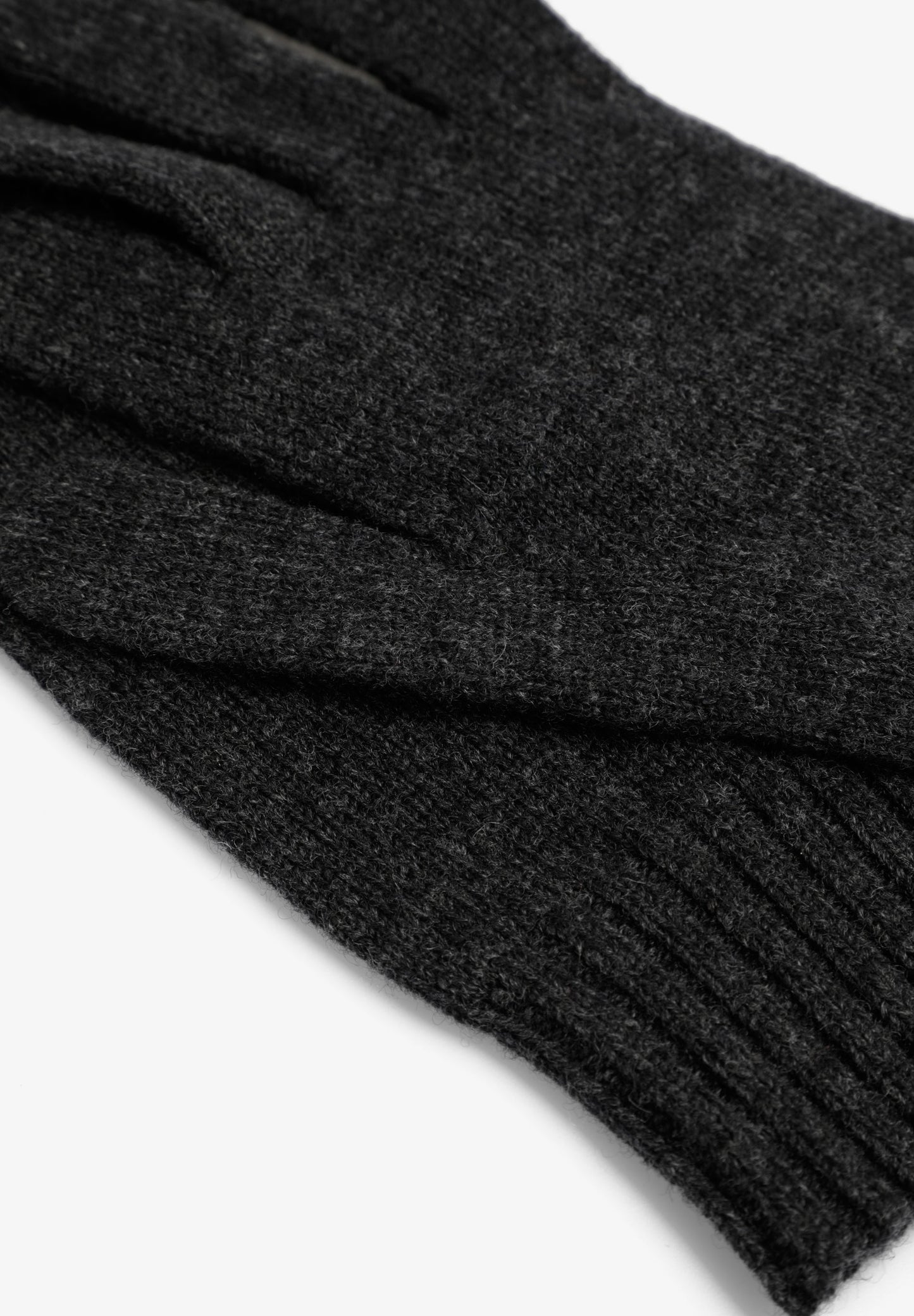 KNIT WOOL AND CASHMERE GLOVES