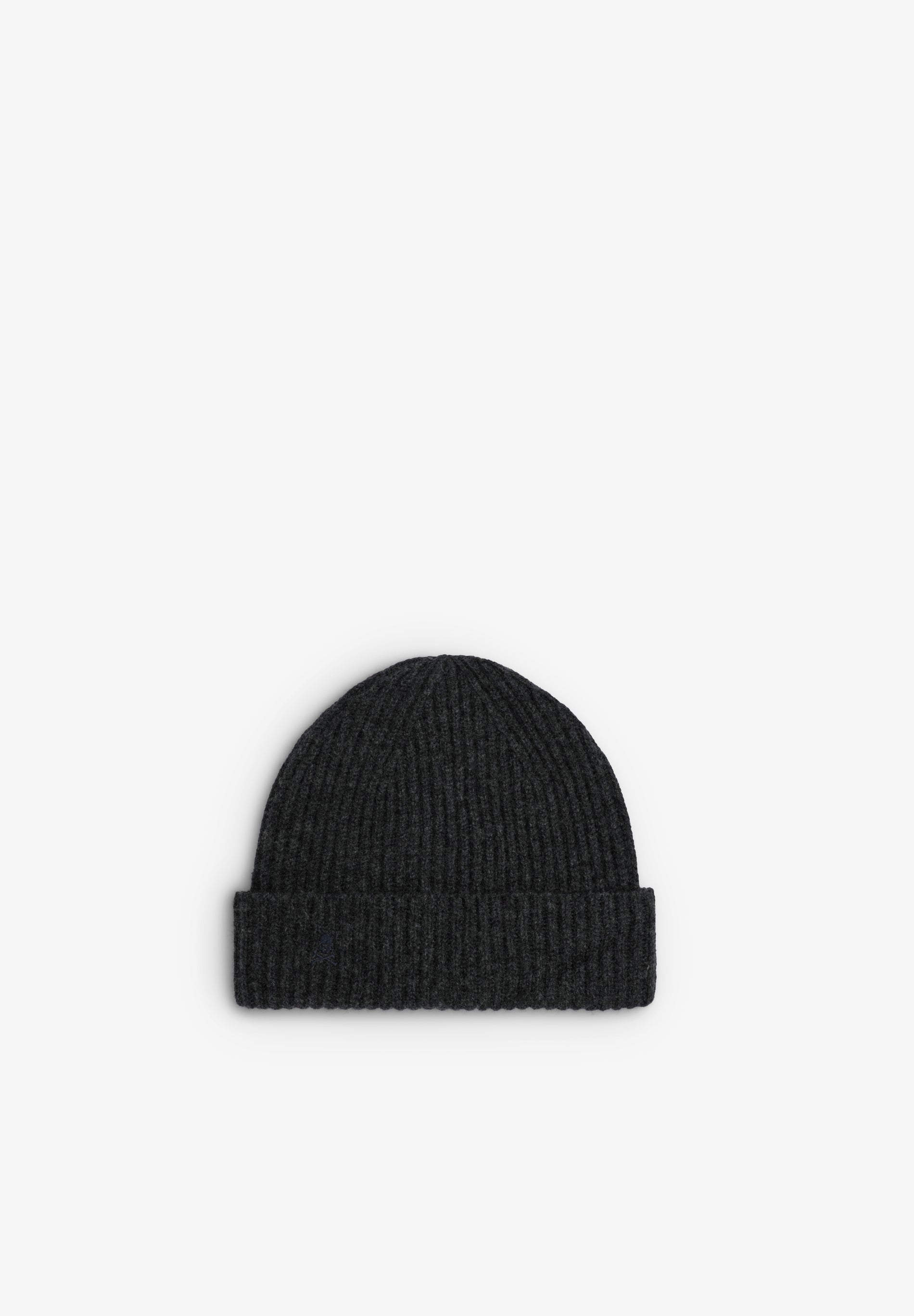 EMBROIDERED WOOL BLEND KNIT HAT