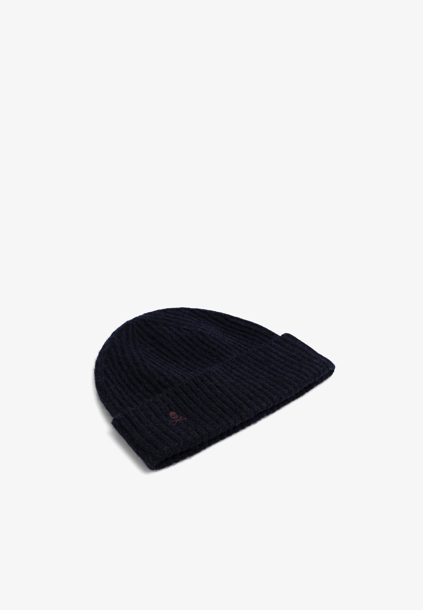 EMBROIDERED WOOL BLEND KNIT HAT