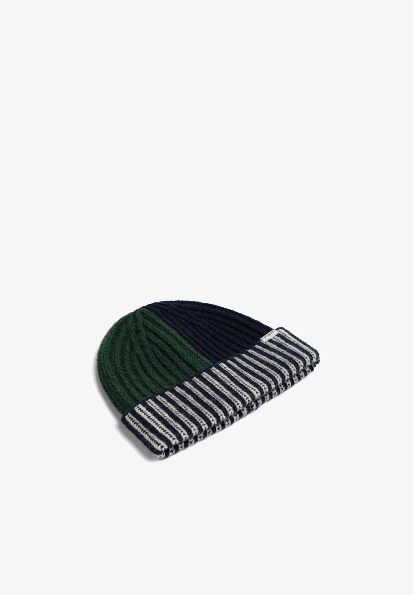 CONTRAST COMBINED KNIT HAT