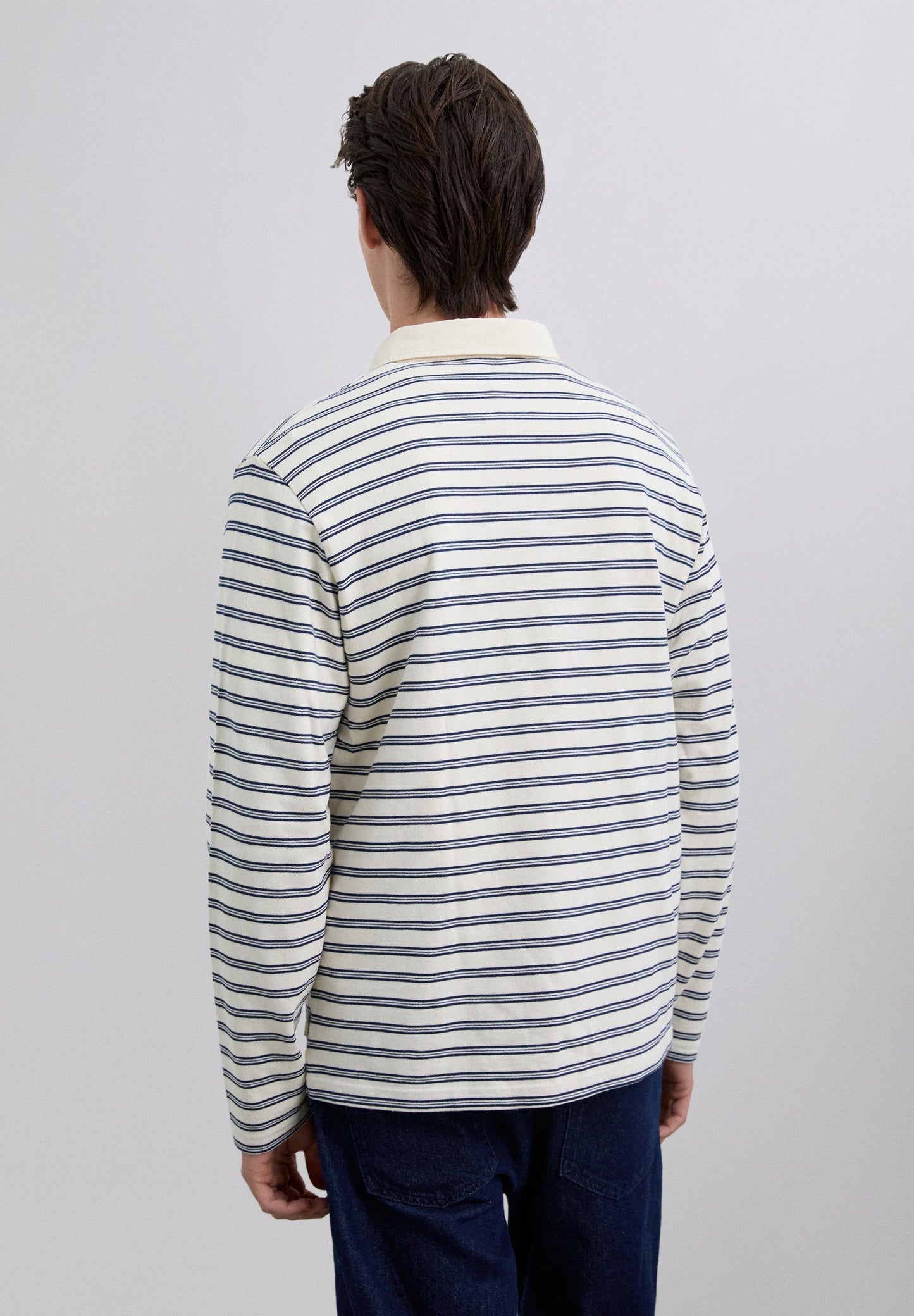 RELAXED TRICOT POLOSHIRT MET PRINT