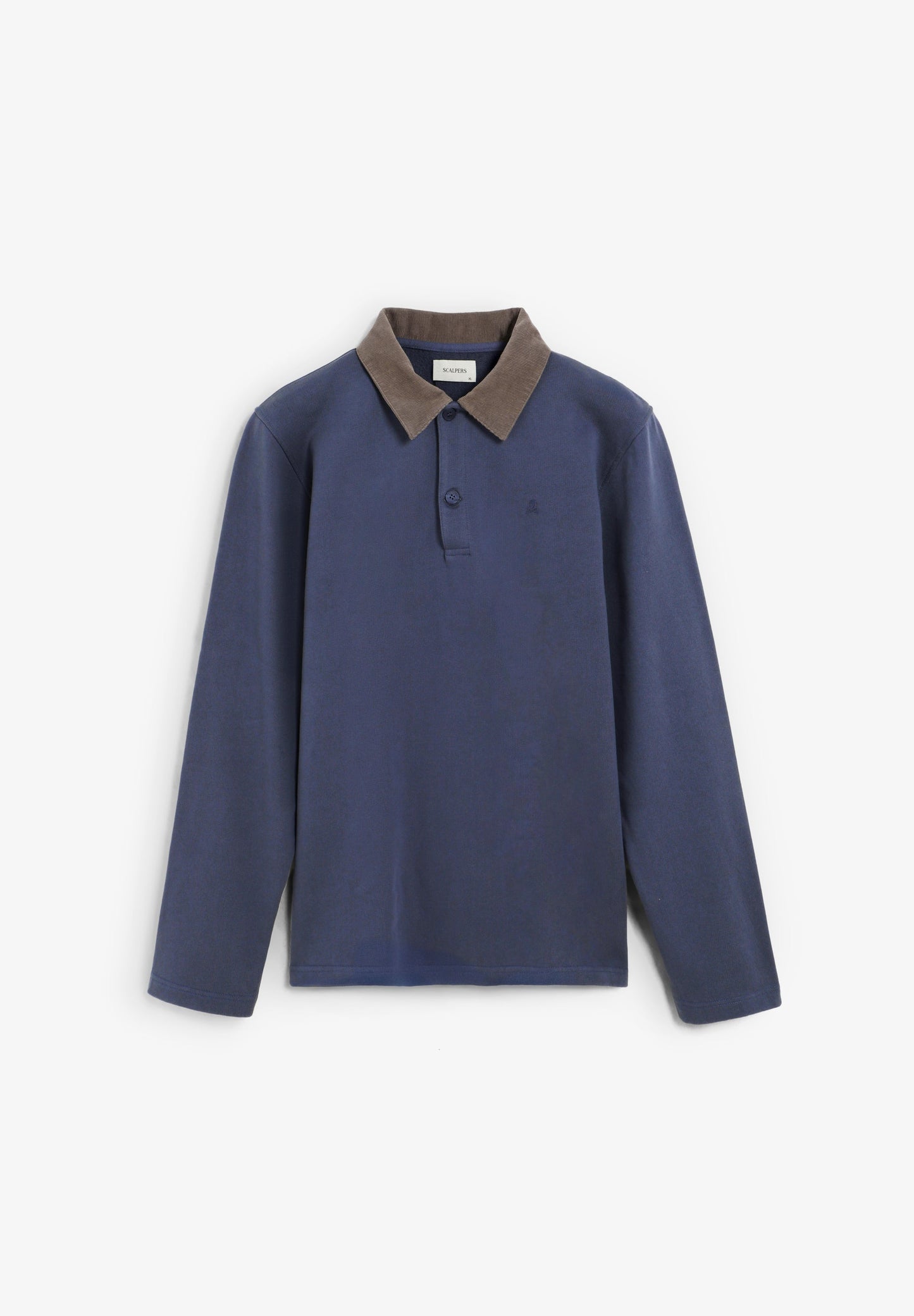 EMBROIDERED POLO SHIRT WITH CORDUROY COLLAR