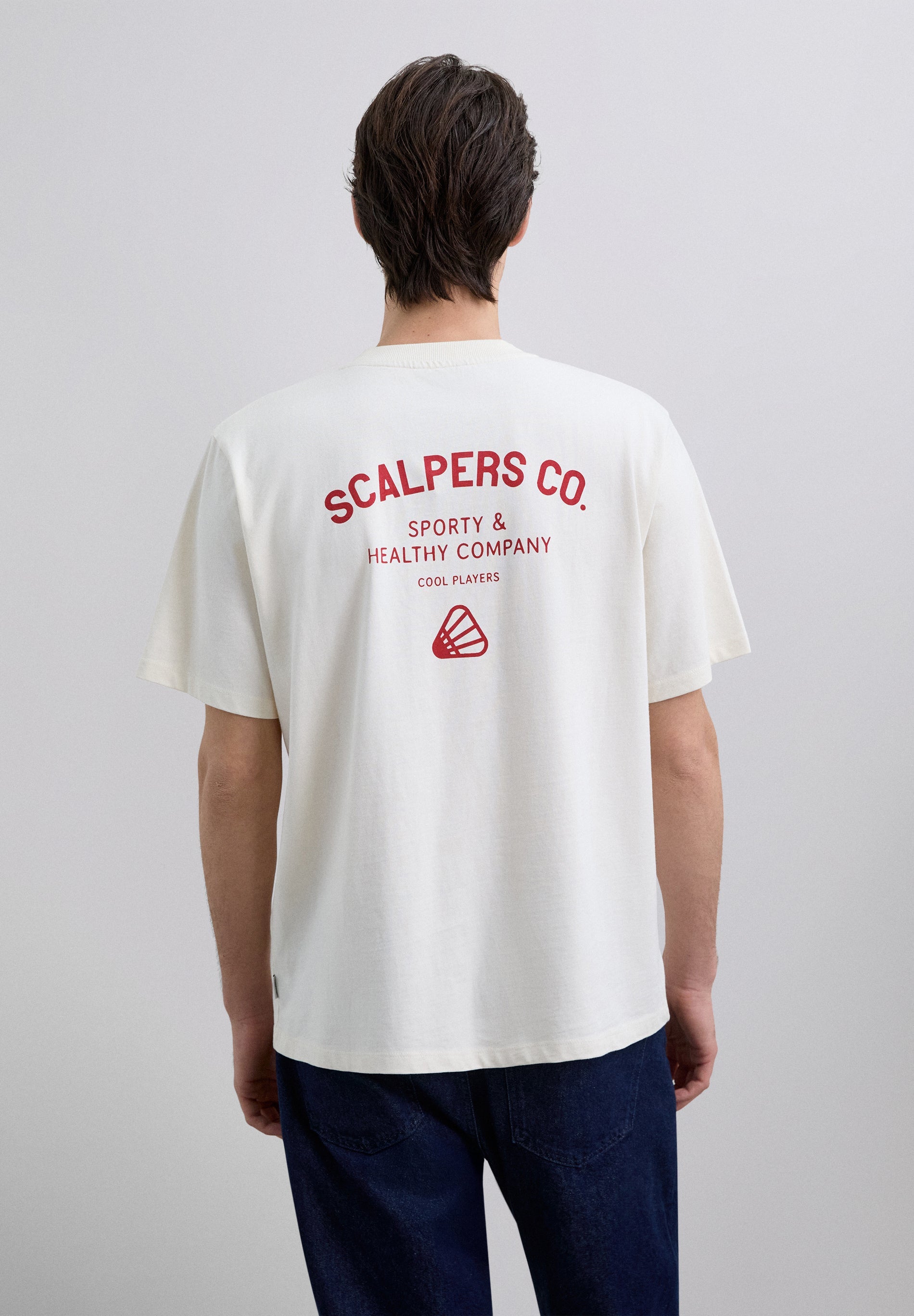 PRINT T-SHIRT WITH CONTRAST LOGO