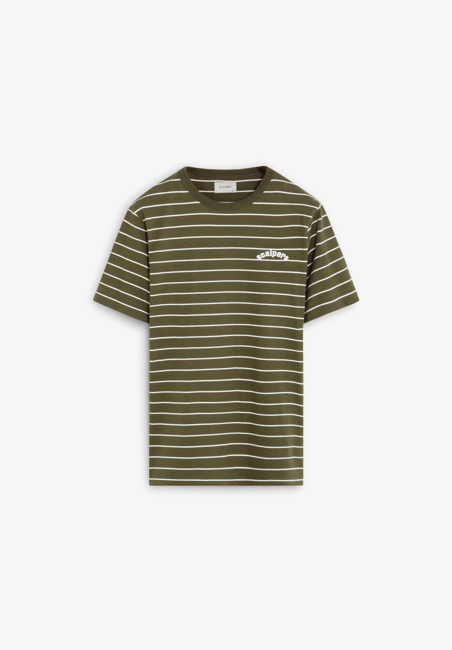 STRIPED LOGO PRINT T-SHIRT