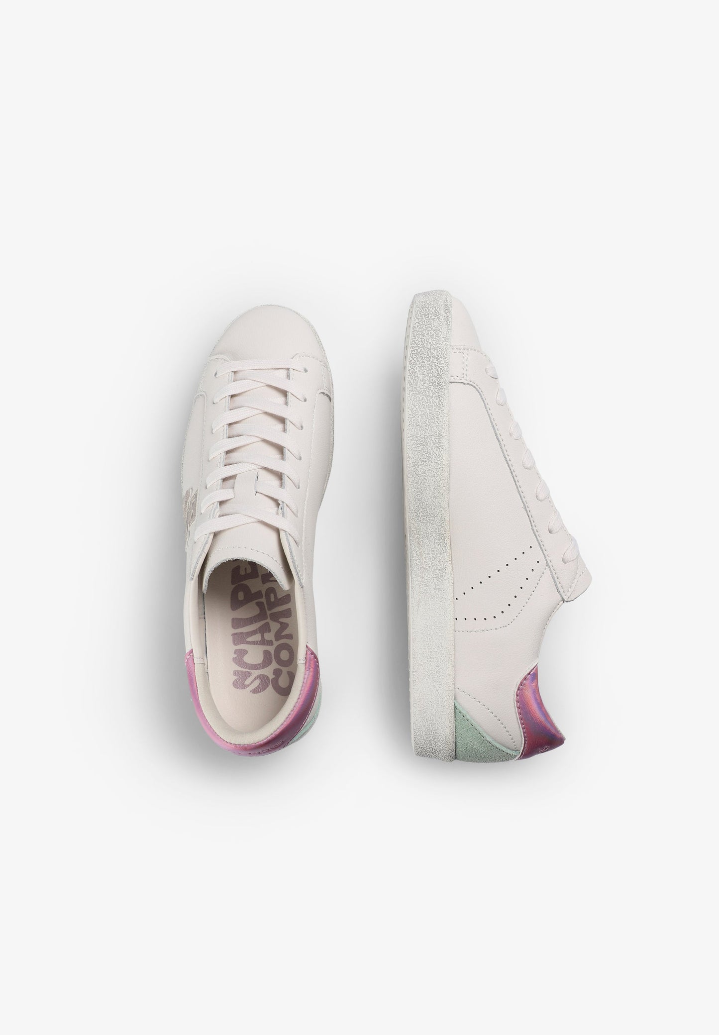 CONTRAST LEATHER SNEAKERS