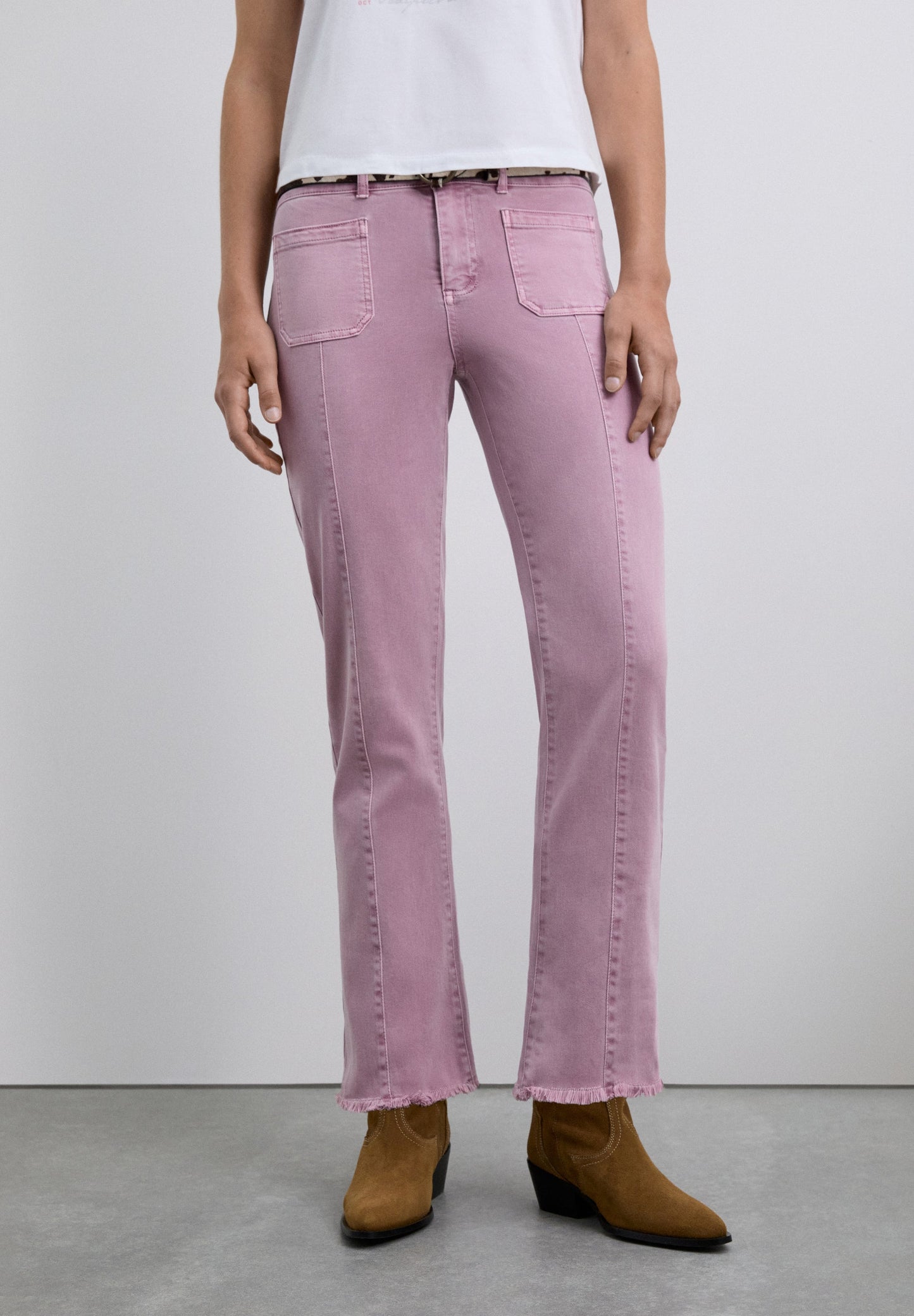 FLARED TROUSERS WITH FRINGING