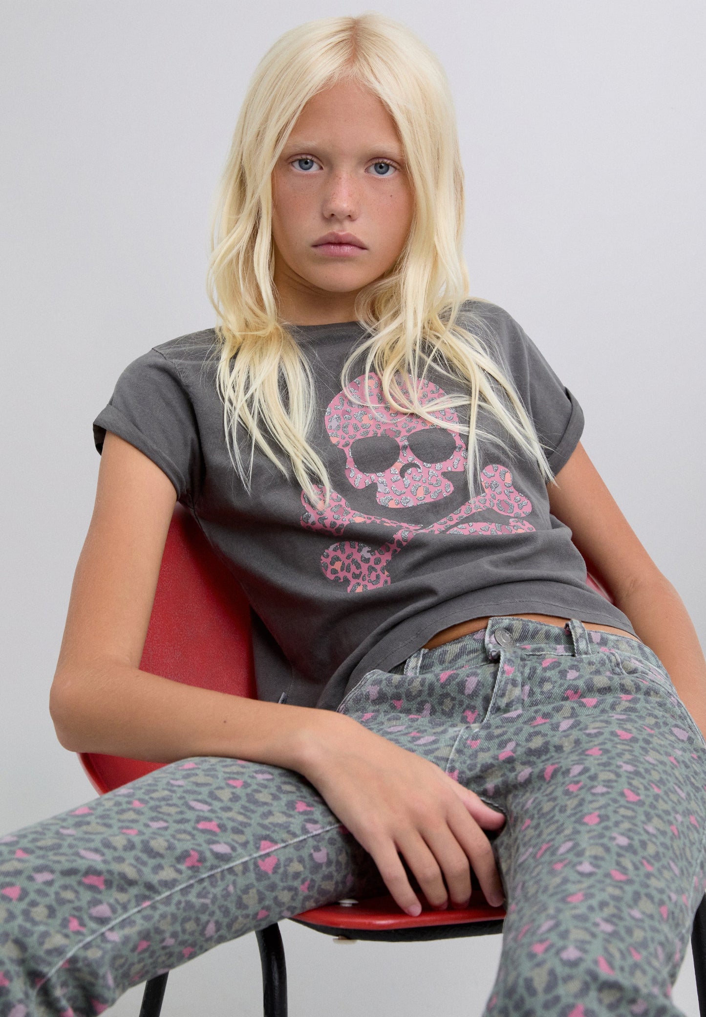 FLARED PRINTED TROUSERS